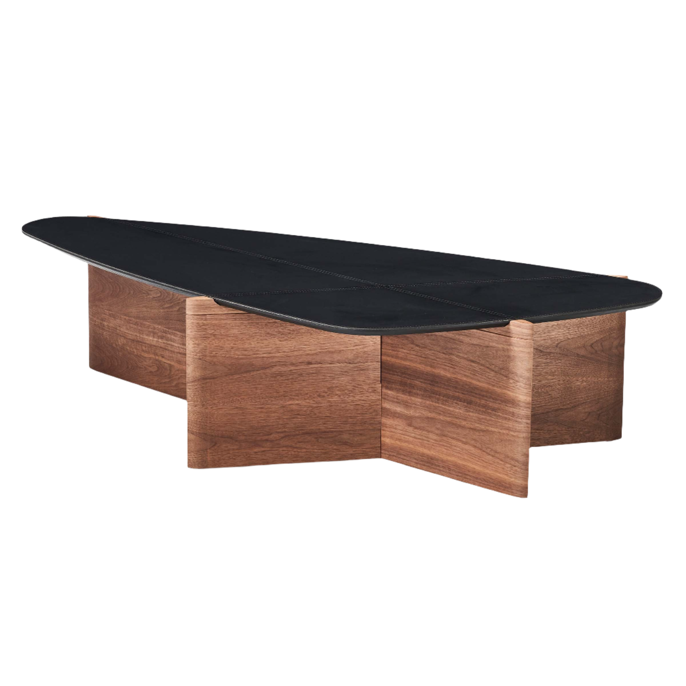 Seina Saddle Leather Top Coffee Table LT055M - Coffee tables - ebarza Furniture UAE | Shop Modern Furniture in Abu Dhabi & Dubai - مفروشات ايبازرا في الامارات | تسوق اثاث عصري وديكورات مميزة في دبي وابوظبي