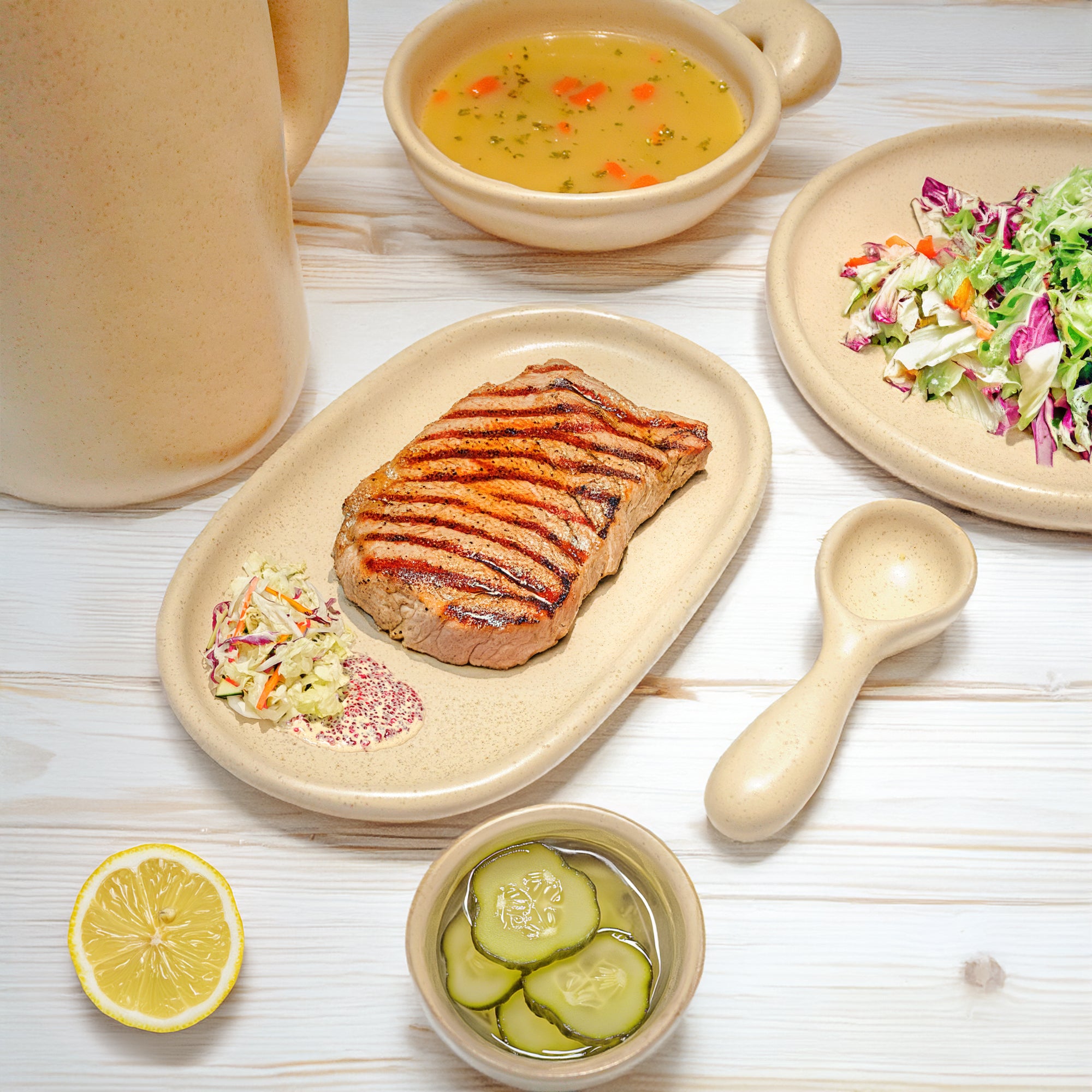 Asian Zen Ceramic Plate E711-P-08211 8.25 - Plates - ebarza Furniture UAE | Shop Modern Furniture in Abu Dhabi & Dubai - مفروشات ايبازرا في الامارات | تسوق اثاث عصري وديكورات مميزة في دبي وابوظبي