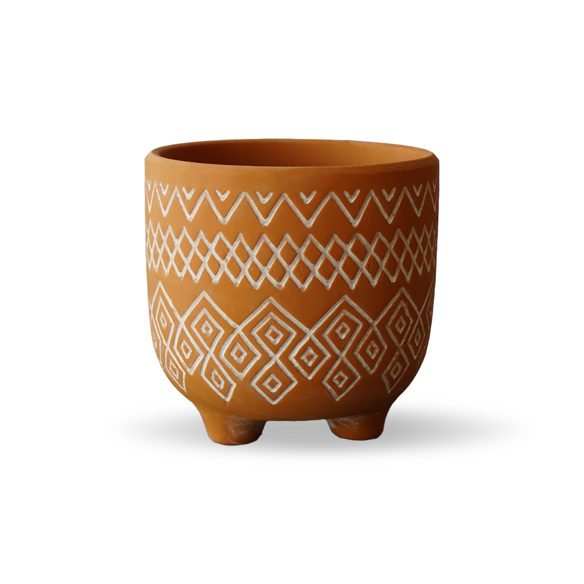 Triangular Terracotta Outdoor/Indoor Planter Box TE 8072F-187 - Planter Boxes - ebarza Furniture UAE | Shop Modern Furniture in Abu Dhabi & Dubai - مفروشات ايبازرا في الامارات | تسوق اثاث عصري وديكورات مميزة في دبي وابوظبي