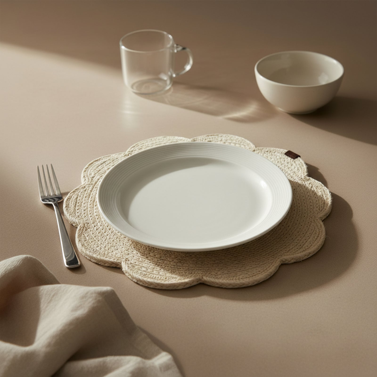 Sertica Paper Placemat - Beige - KXYO-2430/Beige - Placemats - ebarza Furniture UAE | Shop Modern Furniture in Abu Dhabi & Dubai - مفروشات ايبازرا في الامارات | تسوق اثاث عصري وديكورات مميزة في دبي وابوظبي