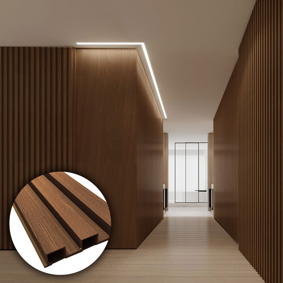 Shape Panel 320x20cm H Walnut Y DECORATION PANEL COLOUR :H020 Walnut Y - Wall Panels - ebarza Furniture UAE | Shop Modern Furniture in Abu Dhabi & Dubai - مفروشات ايبازرا في الامارات | تسوق اثاث عصري وديكورات مميزة في دبي وابوظبي