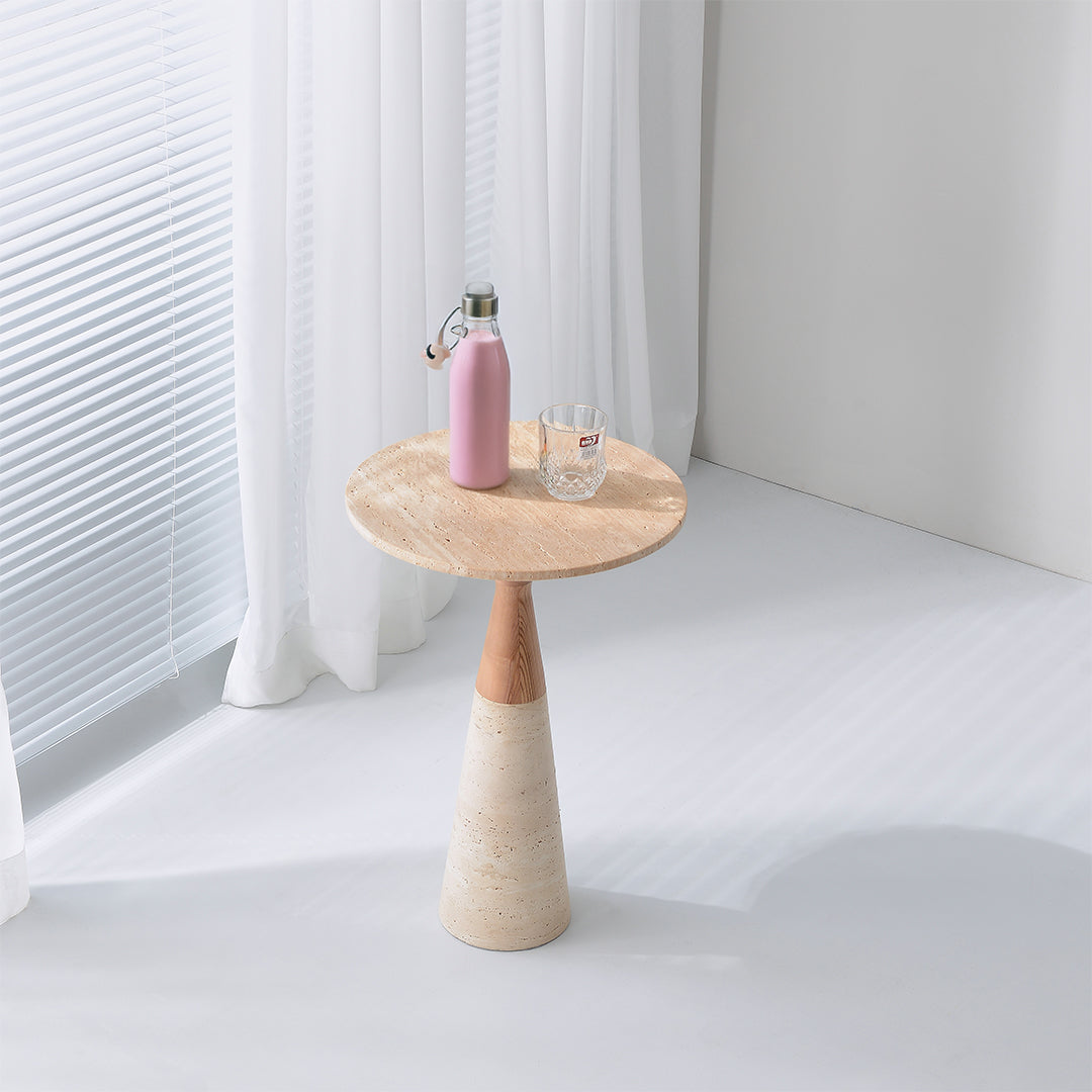 Pre-order 15 Days Delivery Side Table - JK-D224 -Beige - Side Tables - ebarza Furniture UAE | Shop Modern Furniture in Abu Dhabi & Dubai - مفروشات ايبازرا في الامارات | تسوق اثاث عصري وديكورات مميزة في دبي وابوظبي