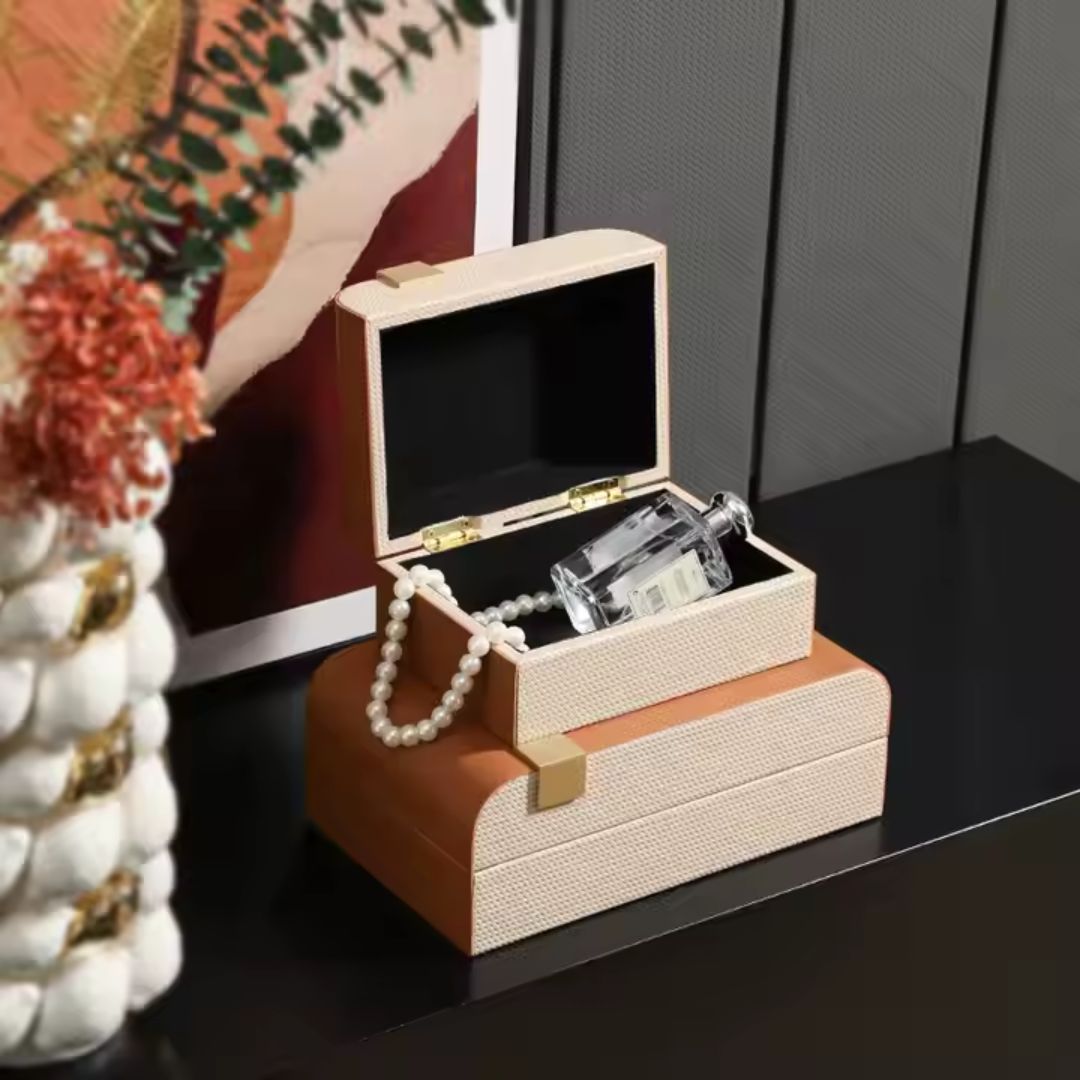 Simple Round Box-A FB-PG24007A - Decorative Boxes - ebarza Furniture UAE | Shop Modern Furniture in Abu Dhabi & Dubai - مفروشات ايبازرا في الامارات | تسوق اثاث عصري وديكورات مميزة في دبي وابوظبي