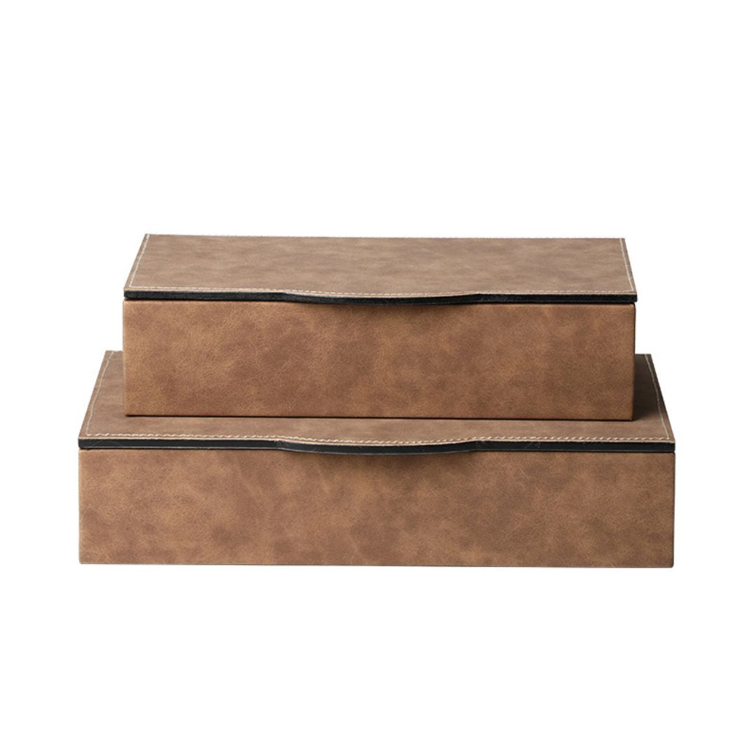 Simple Square Box Coffee-B FB-PG24005B - Decorative Boxes - ebarza Furniture UAE | Shop Modern Furniture in Abu Dhabi & Dubai - مفروشات ايبازرا في الامارات | تسوق اثاث عصري وديكورات مميزة في دبي وابوظبي