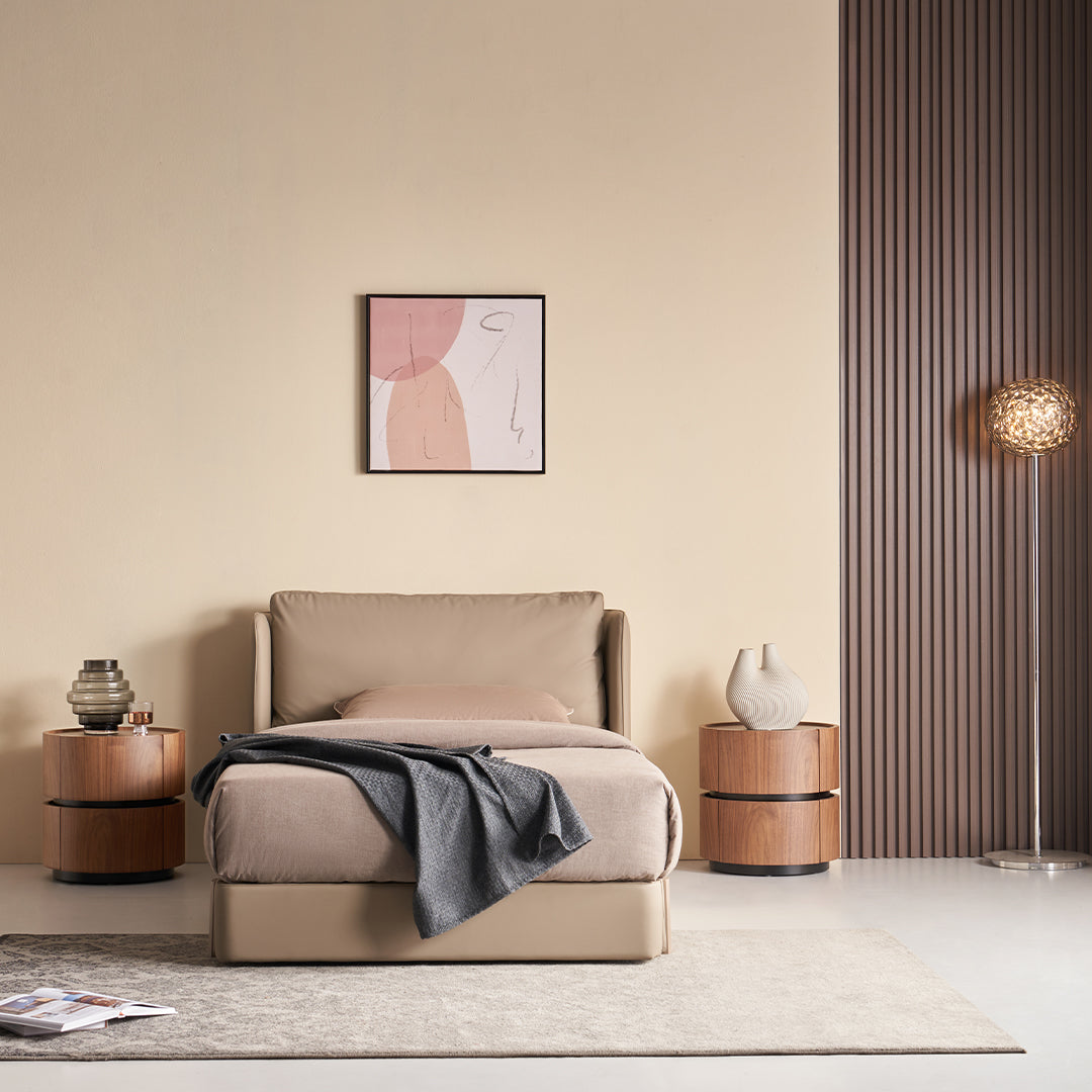 Single Size Bed B030 - Single - Bedsteads - ebarza Furniture UAE | Shop Modern Furniture in Abu Dhabi & Dubai - مفروشات ايبازرا في الامارات | تسوق اثاث عصري وديكورات مميزة في دبي وابوظبي