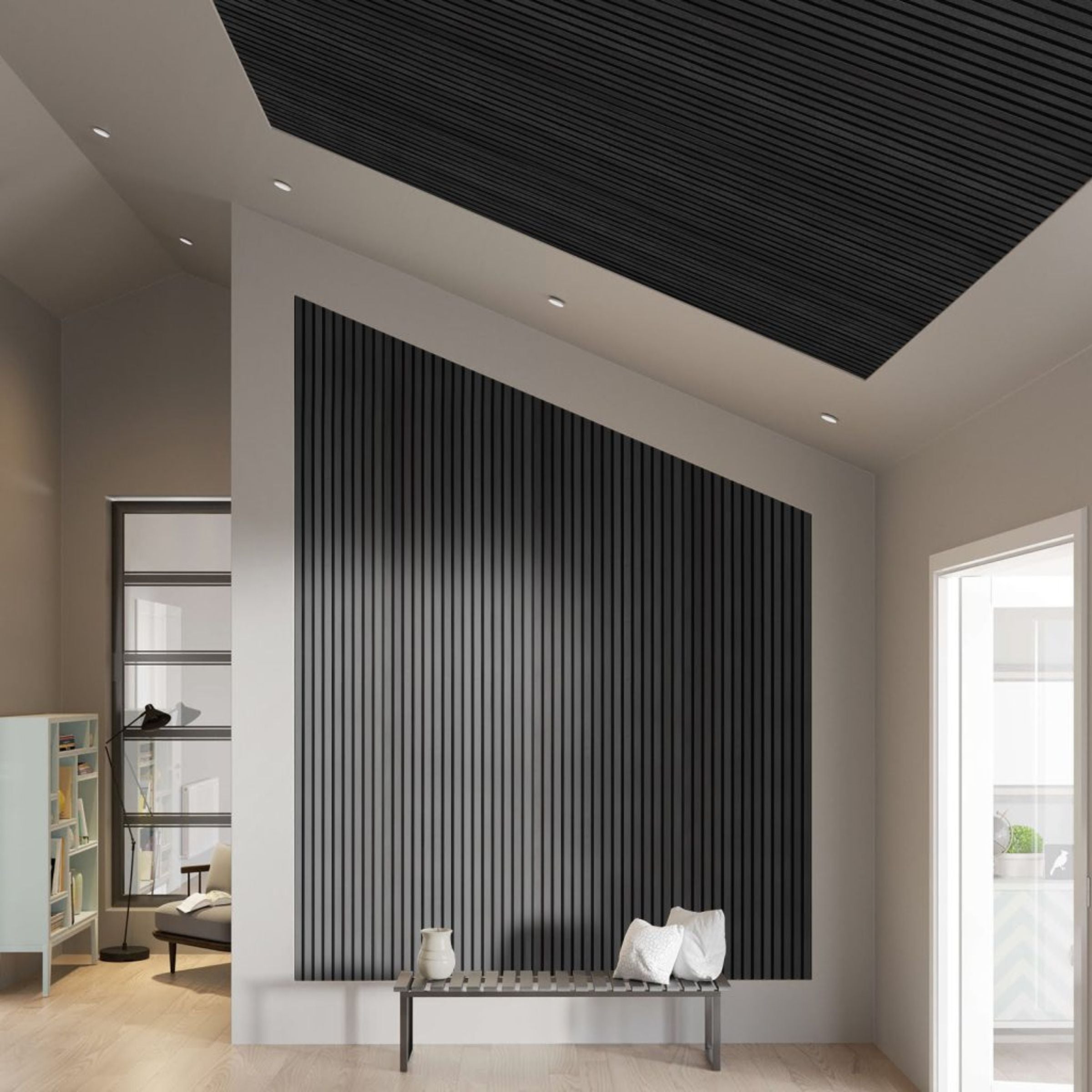Fixing and installation Of FlexStone Panel/Slat Acoustic Panel/ Multipurpose PVC Panel (1 Panel) - installation - ebarza Furniture UAE | Shop Modern Furniture in Abu Dhabi & Dubai - مفروشات ايبازرا في الامارات | تسوق اثاث عصري وديكورات مميزة في دبي وابوظبي