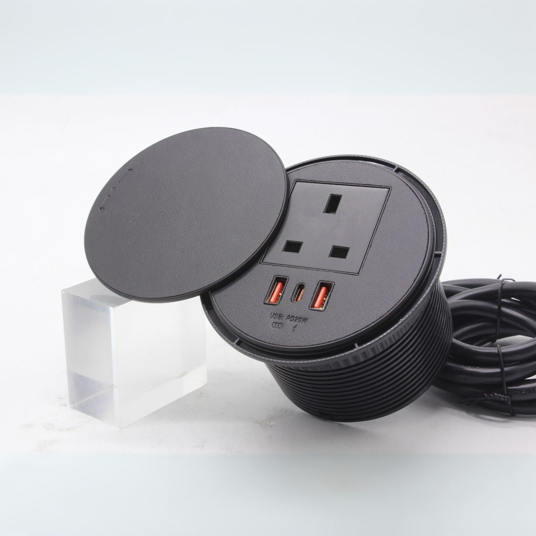Sliding Power Socket with Leather Top JXB-M116