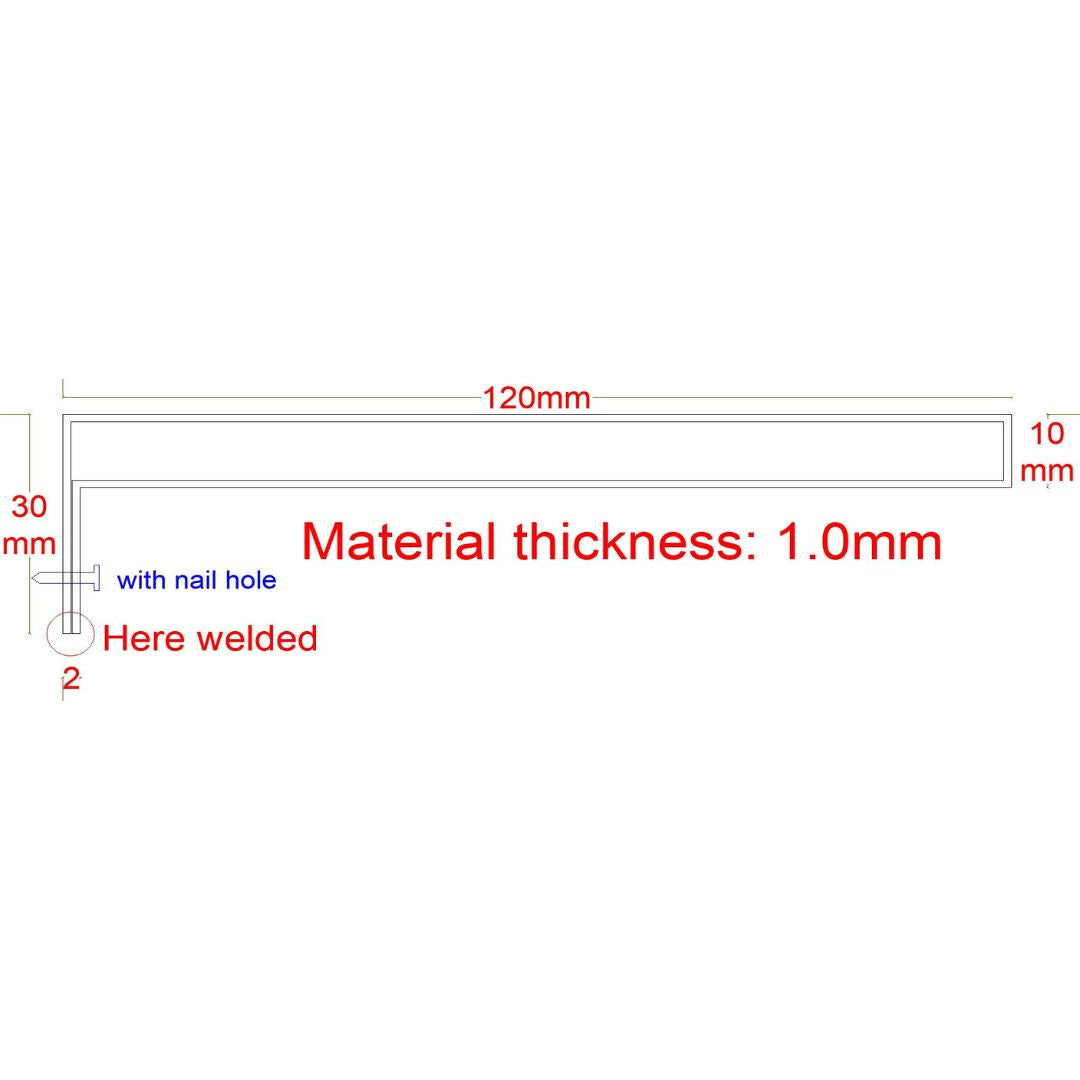 Stainless Steel Shelf Profile - Black - JYF0505 - wall-panels-profiles - ebarza Furniture UAE | Shop Modern Furniture in Abu Dhabi & Dubai - مفروشات ايبازرا في الامارات | تسوق اثاث عصري وديكورات مميزة في دبي وابوظبي