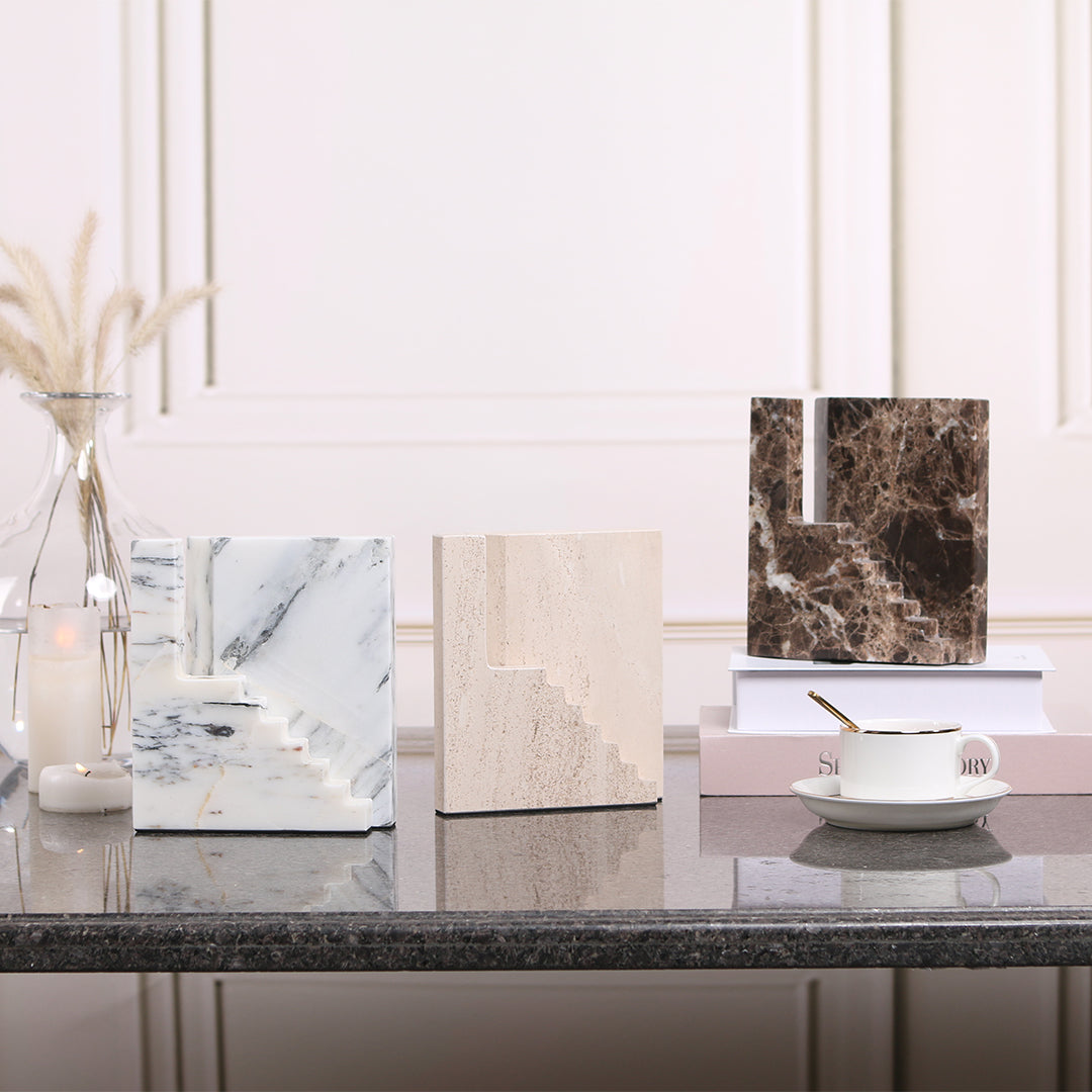 Staircase Sculpture KA3044C - Home Decor Figurines - ebarza Furniture UAE | Shop Modern Furniture in Abu Dhabi & Dubai - مفروشات ايبازرا في الامارات | تسوق اثاث عصري وديكورات مميزة في دبي وابوظبي