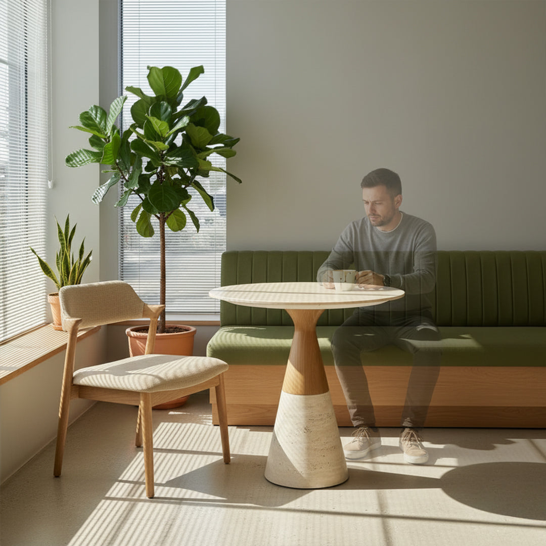 Stratum Lounge Dining Table - JK-D224C - Beige - Dining Tables - ebarza Furniture UAE | Shop Modern Furniture in Abu Dhabi & Dubai - مفروشات ايبازرا في الامارات | تسوق اثاث عصري وديكورات مميزة في دبي وابوظبي