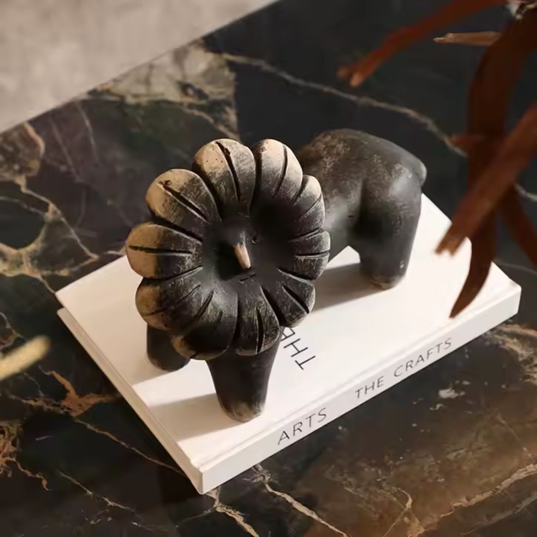 Sun Lion Cement Ornament FF-N25001 - Home Decor Figurines - ebarza Furniture UAE | Shop Modern Furniture in Abu Dhabi & Dubai - مفروشات ايبازرا في الامارات | تسوق اثاث عصري وديكورات مميزة في دبي وابوظبي