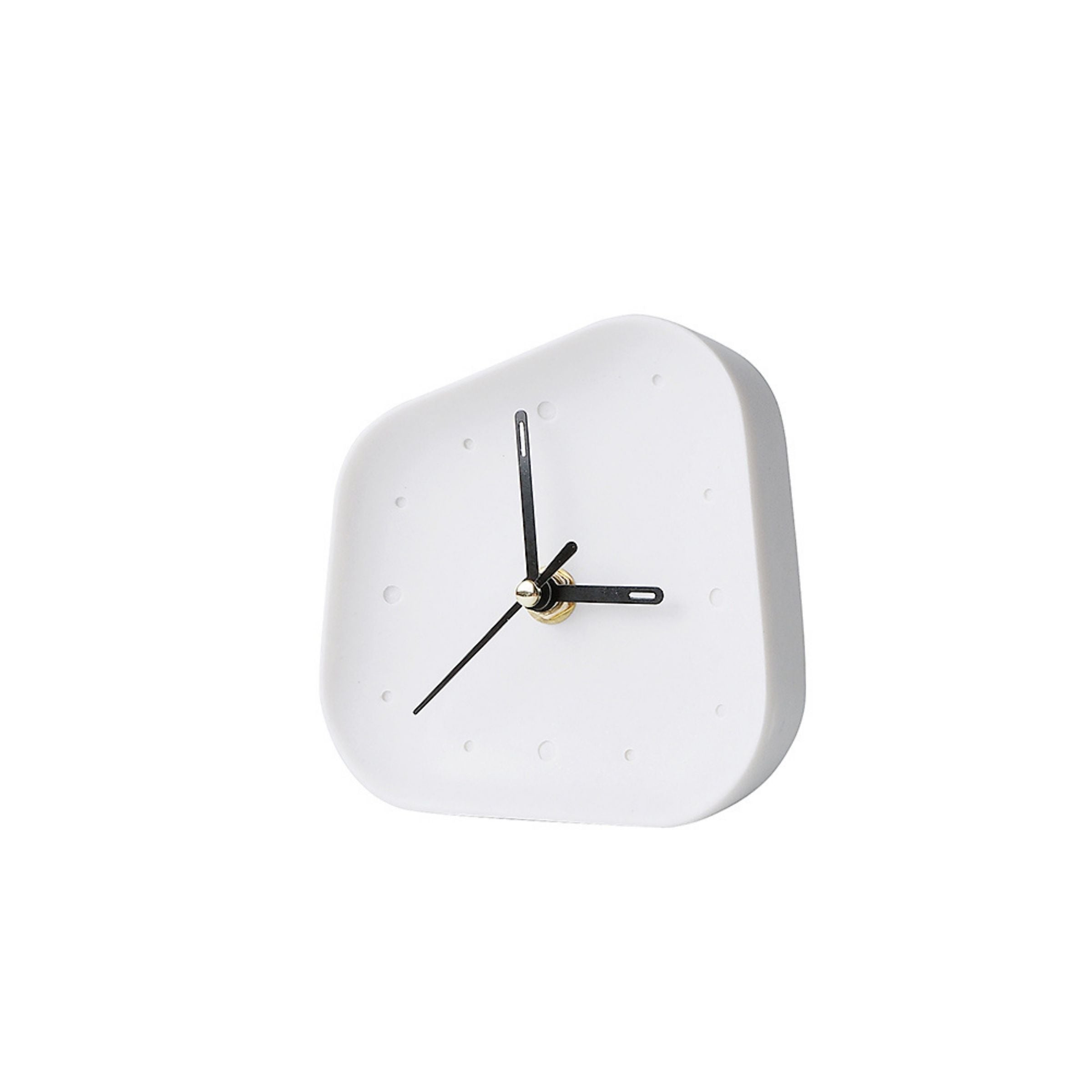 Ivory White Square Desk Clock TCB284 - Clocks - ebarza Furniture UAE | Shop Modern Furniture in Abu Dhabi & Dubai - مفروشات ايبازرا في الامارات | تسوق اثاث عصري وديكورات مميزة في دبي وابوظبي