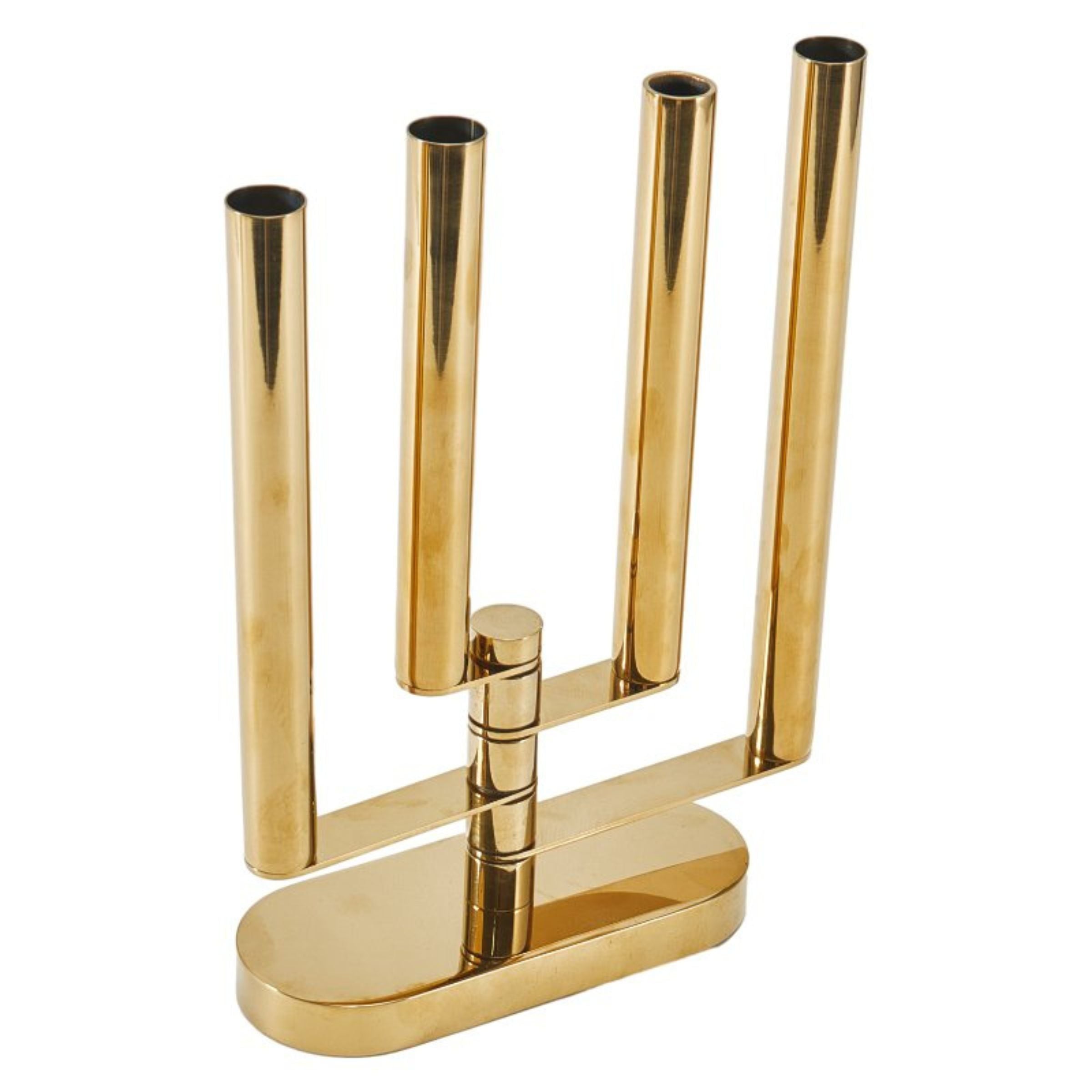 GOLDEN STEEL FLEXIABLE CANDLE HOLDER TX0042 - Candle Holders - ebarza Furniture UAE | Shop Modern Furniture in Abu Dhabi & Dubai - مفروشات ايبازرا في الامارات | تسوق اثاث عصري وديكورات مميزة في دبي وابوظبي