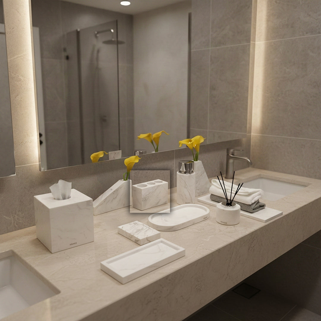 Three Hole Toothbrush Holder THE880 - Bathroom Accessories - ebarza Furniture UAE | Shop Modern Furniture in Abu Dhabi & Dubai - مفروشات ايبازرا في الامارات | تسوق اثاث عصري وديكورات مميزة في دبي وابوظبي