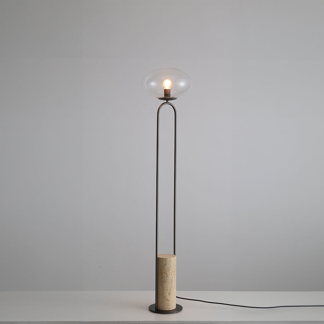 Travertine Floor Lamp JA051 - Floor Lamps - ebarza Furniture UAE | Shop Modern Furniture in Abu Dhabi & Dubai - مفروشات ايبازرا في الامارات | تسوق اثاث عصري وديكورات مميزة في دبي وابوظبي