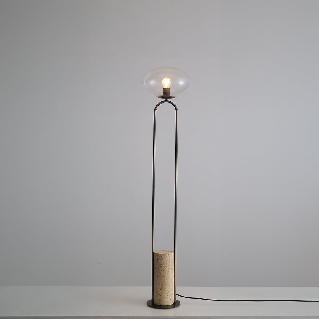 Travertine Floor Lamp JA051 - Floor Lamps - ebarza Furniture UAE | Shop Modern Furniture in Abu Dhabi & Dubai - مفروشات ايبازرا في الامارات | تسوق اثاث عصري وديكورات مميزة في دبي وابوظبي