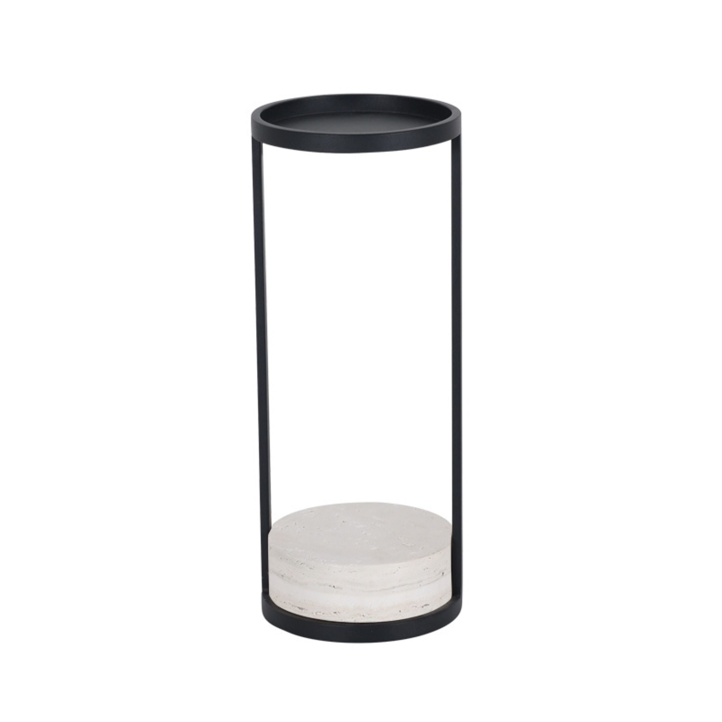 Travertine Marble Side Table MO-576/ BP576 - Side Tables - ebarza Furniture UAE | Shop Modern Furniture in Abu Dhabi & Dubai - مفروشات ايبازرا في الامارات | تسوق اثاث عصري وديكورات مميزة في دبي وابوظبي