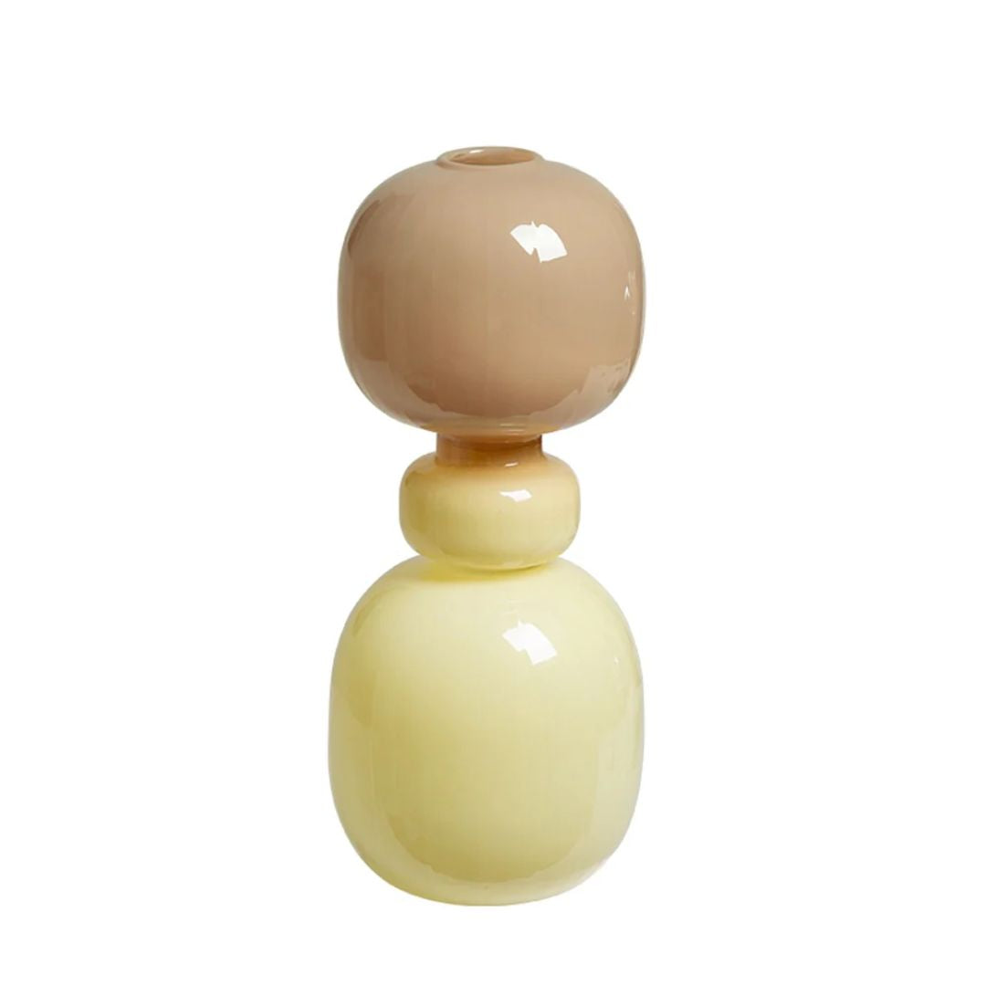 Two-Color Vase With White Bottom FB-E23009 - Vases - ebarza Furniture UAE | Shop Modern Furniture in Abu Dhabi & Dubai - مفروشات ايبازرا في الامارات | تسوق اثاث عصري وديكورات مميزة في دبي وابوظبي