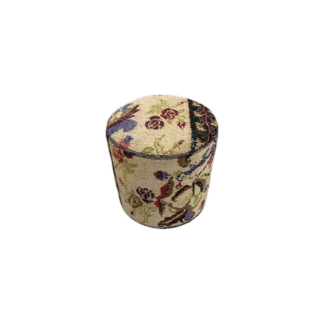 Anatolian Patchwork Style Pouf P11 - Poufs - ebarza Furniture UAE | Shop Modern Furniture in Abu Dhabi & Dubai - مفروشات ايبازرا في الامارات | تسوق اثاث عصري وديكورات مميزة في دبي وابوظبي