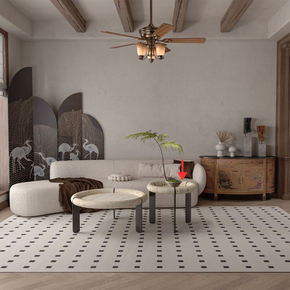 Marseille Travertine Side Table - EB04C - Side Tables - ebarza Furniture UAE | Shop Modern Furniture in Abu Dhabi & Dubai - مفروشات ايبازرا في الامارات | تسوق اثاث عصري وديكورات مميزة في دبي وابوظبي