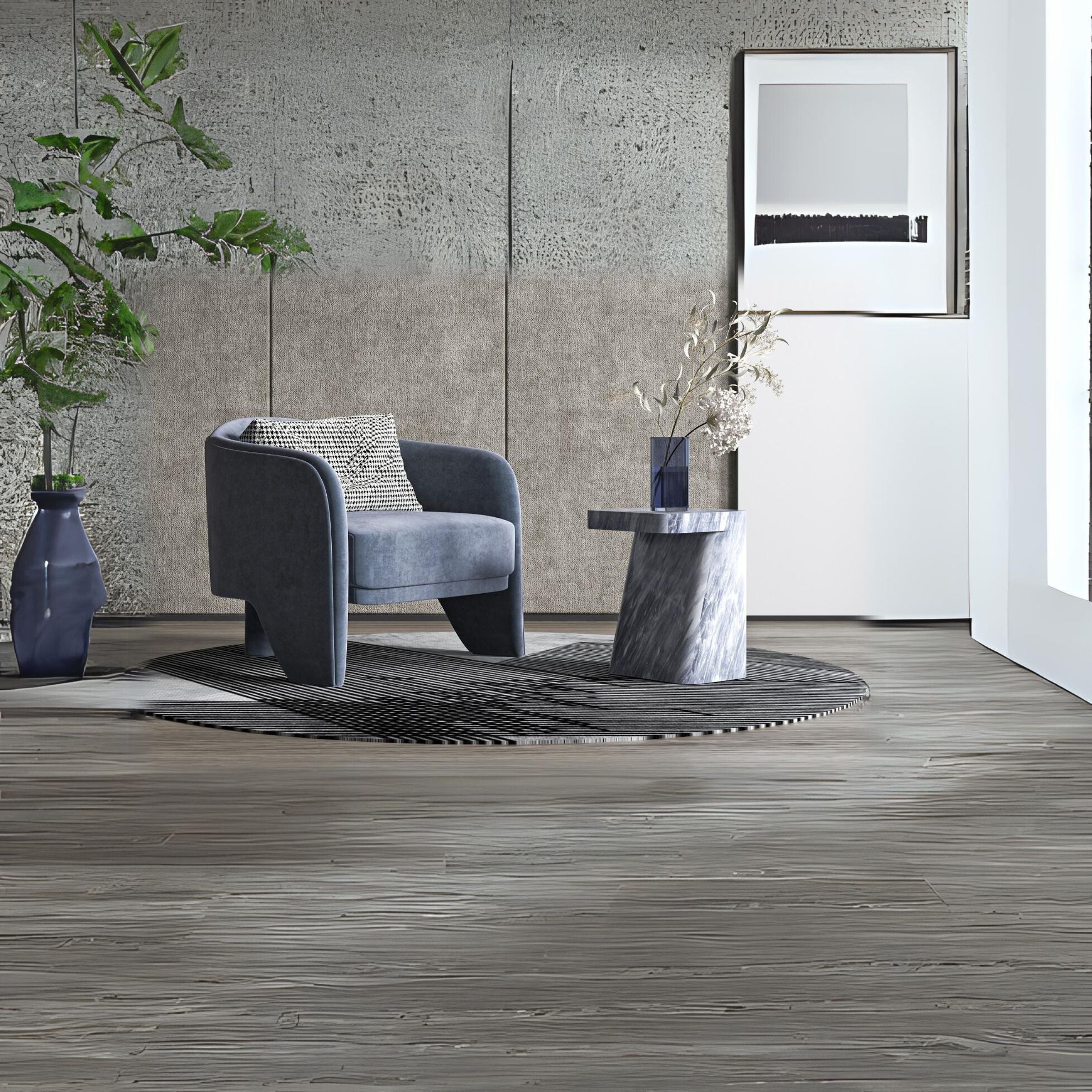 Rome Natural Marble Side Table Lucust 323STL - Side Tables - ebarza Furniture UAE | Shop Modern Furniture in Abu Dhabi & Dubai - مفروشات ايبازرا في الامارات | تسوق اثاث عصري وديكورات مميزة في دبي وابوظبي