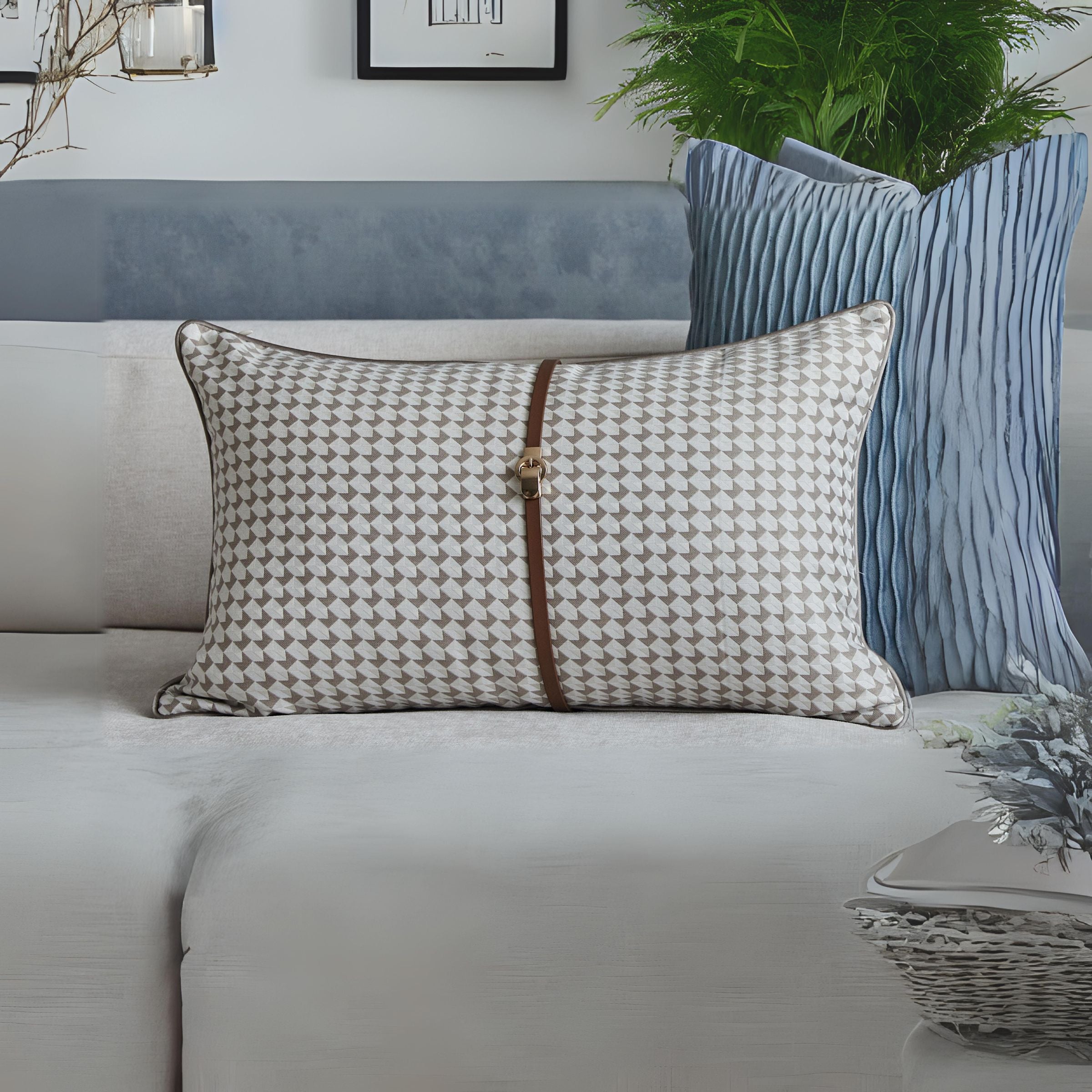 30*60 Peleg Jacquard Cushion - ECC095 - Cushions - ebarza Furniture UAE | Shop Modern Furniture in Abu Dhabi & Dubai - مفروشات ايبازرا في الامارات | تسوق اثاث عصري وديكورات مميزة في دبي وابوظبي