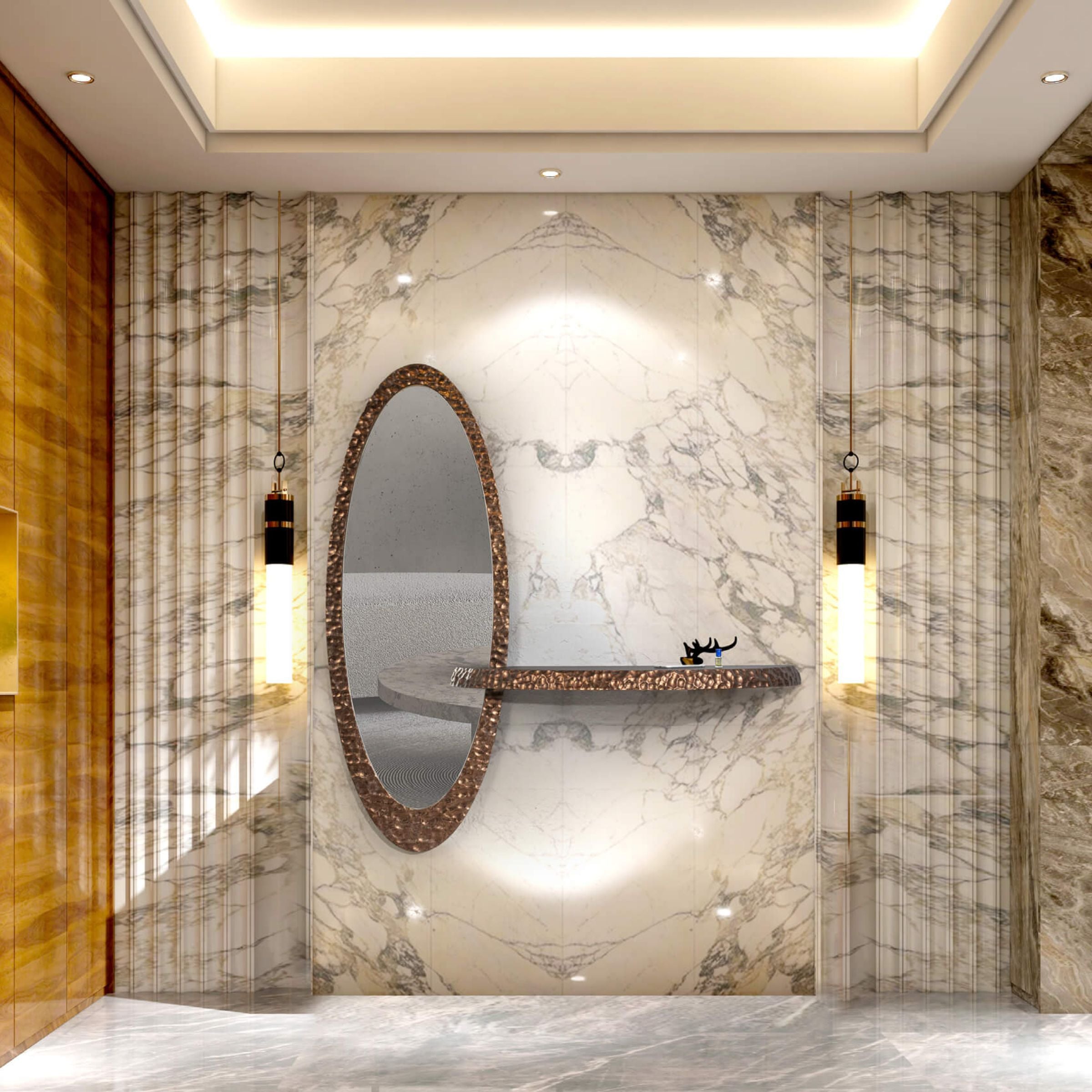 Alfa Dresser and Mirror AF-DM001-TG - Dressers and Mirrors - ebarza Furniture UAE | Shop Modern Furniture in Abu Dhabi & Dubai - مفروشات ايبازرا في الامارات | تسوق اثاث عصري وديكورات مميزة في دبي وابوظبي