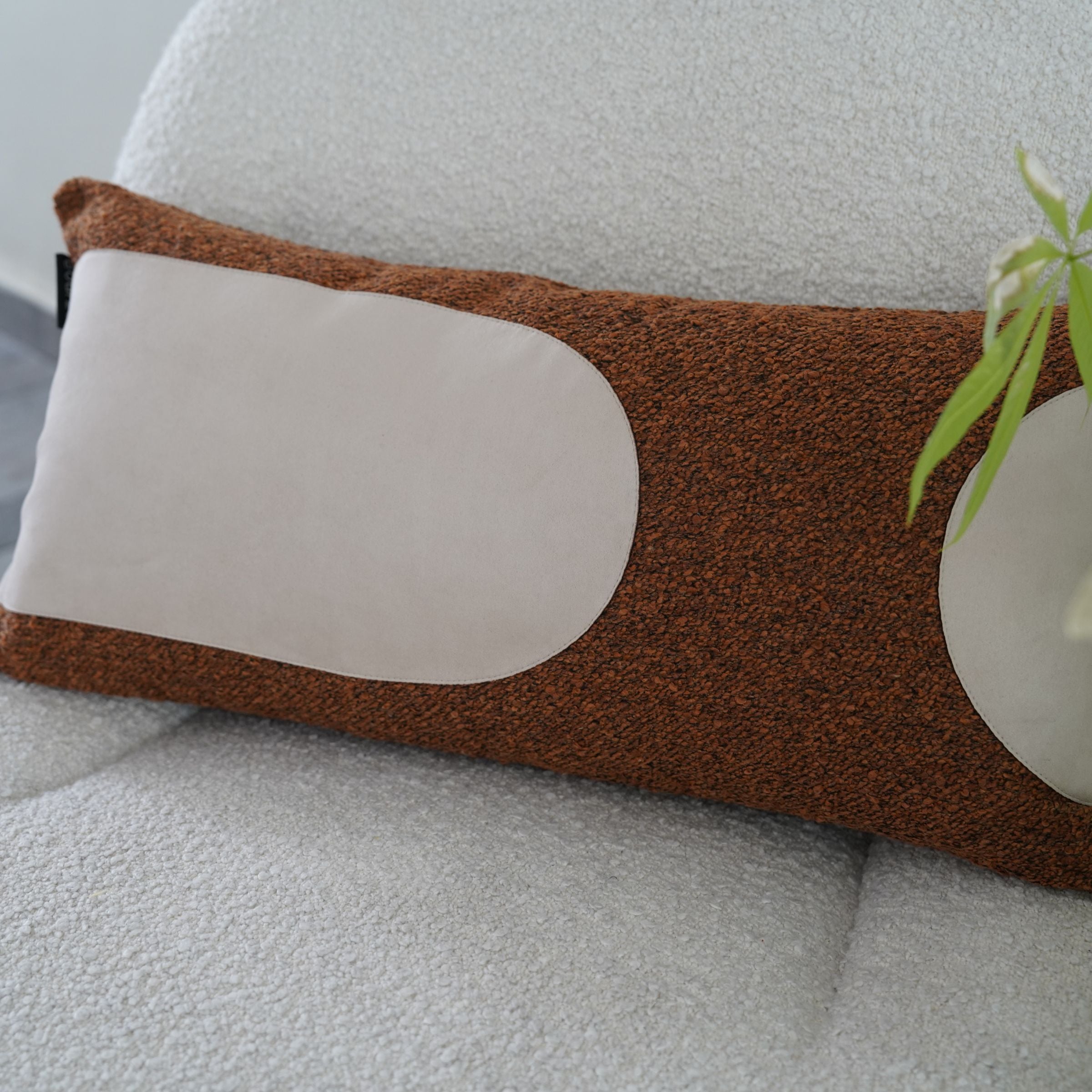 30x60cm Ebarza Buck Patchwork Cushion ECC138 - Cushions - ebarza Furniture UAE | Shop Modern Furniture in Abu Dhabi & Dubai - مفروشات ايبازرا في الامارات | تسوق اثاث عصري وديكورات مميزة في دبي وابوظبي