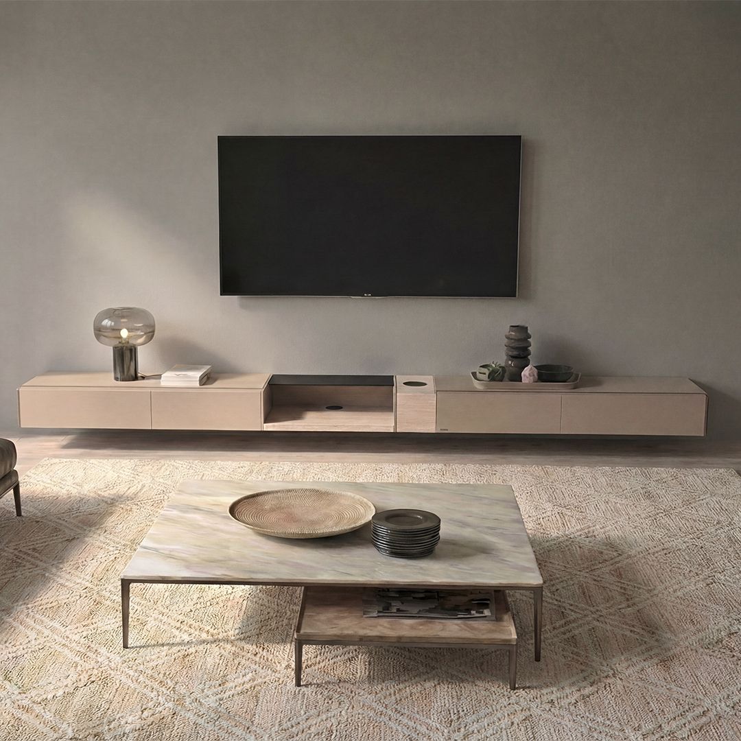 Vellum Suspended / Hanged Cabinet with Power Socket - D style - TV-888 - Storage/TV Unites - ebarza Furniture UAE | Shop Modern Furniture in Abu Dhabi & Dubai - مفروشات ايبازرا في الامارات | تسوق اثاث عصري وديكورات مميزة في دبي وابوظبي