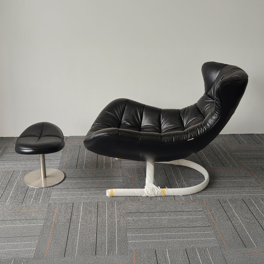 Vexel Lounge Chair with Ottoman F-2028A - Lounge Chairs - ebarza Furniture UAE | Shop Modern Furniture in Abu Dhabi & Dubai - مفروشات ايبازرا في الامارات | تسوق اثاث عصري وديكورات مميزة في دبي وابوظبي