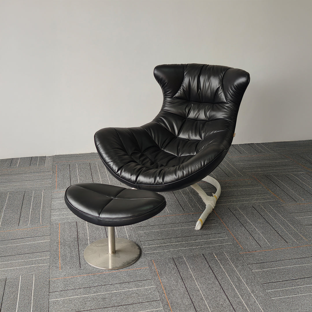 Vexel Lounge Chair with Ottoman F-2028A - Lounge Chairs - ebarza Furniture UAE | Shop Modern Furniture in Abu Dhabi & Dubai - مفروشات ايبازرا في الامارات | تسوق اثاث عصري وديكورات مميزة في دبي وابوظبي