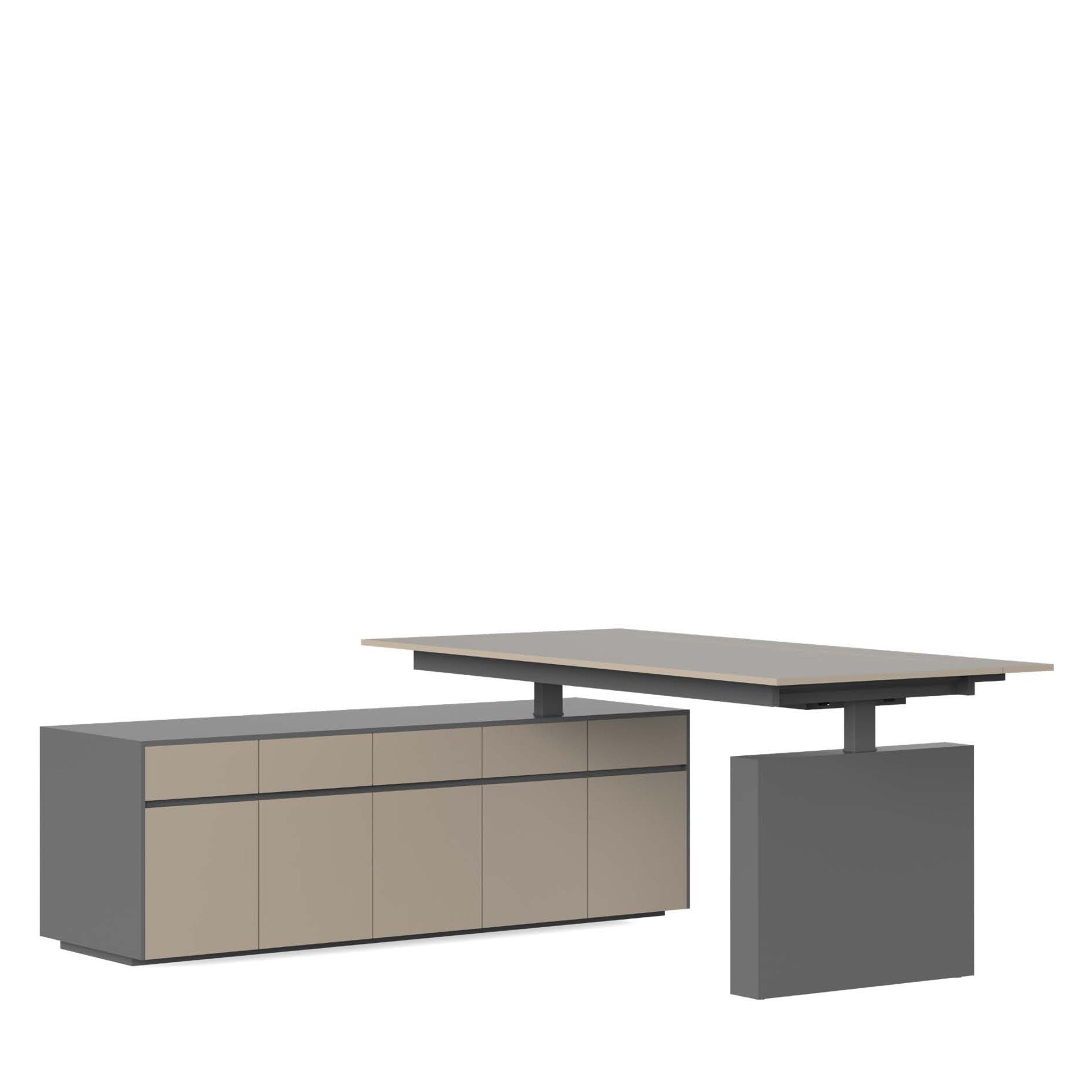 AS IS - Vipo Lift and Push-Pull Office Table W220*D190*H75-115 cm VIPO-714P - DISPLAY ITEM - ebarza Furniture UAE | Shop Modern Furniture in Abu Dhabi & Dubai - مفروشات ايبازرا في الامارات | تسوق اثاث عصري وديكورات مميزة في دبي وابوظبي