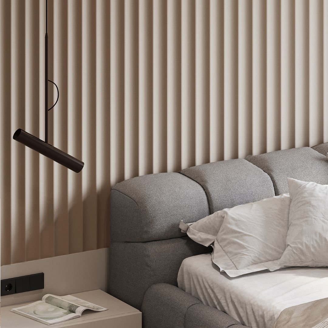 SAMPLE OF WPC WALL PANEL BB STITCHING H205YP-CURVED-SAMPLE - Wall panels samples - ebarza Furniture UAE | Shop Modern Furniture in Abu Dhabi & Dubai - مفروشات ايبازرا في الامارات | تسوق اثاث عصري وديكورات مميزة في دبي وابوظبي