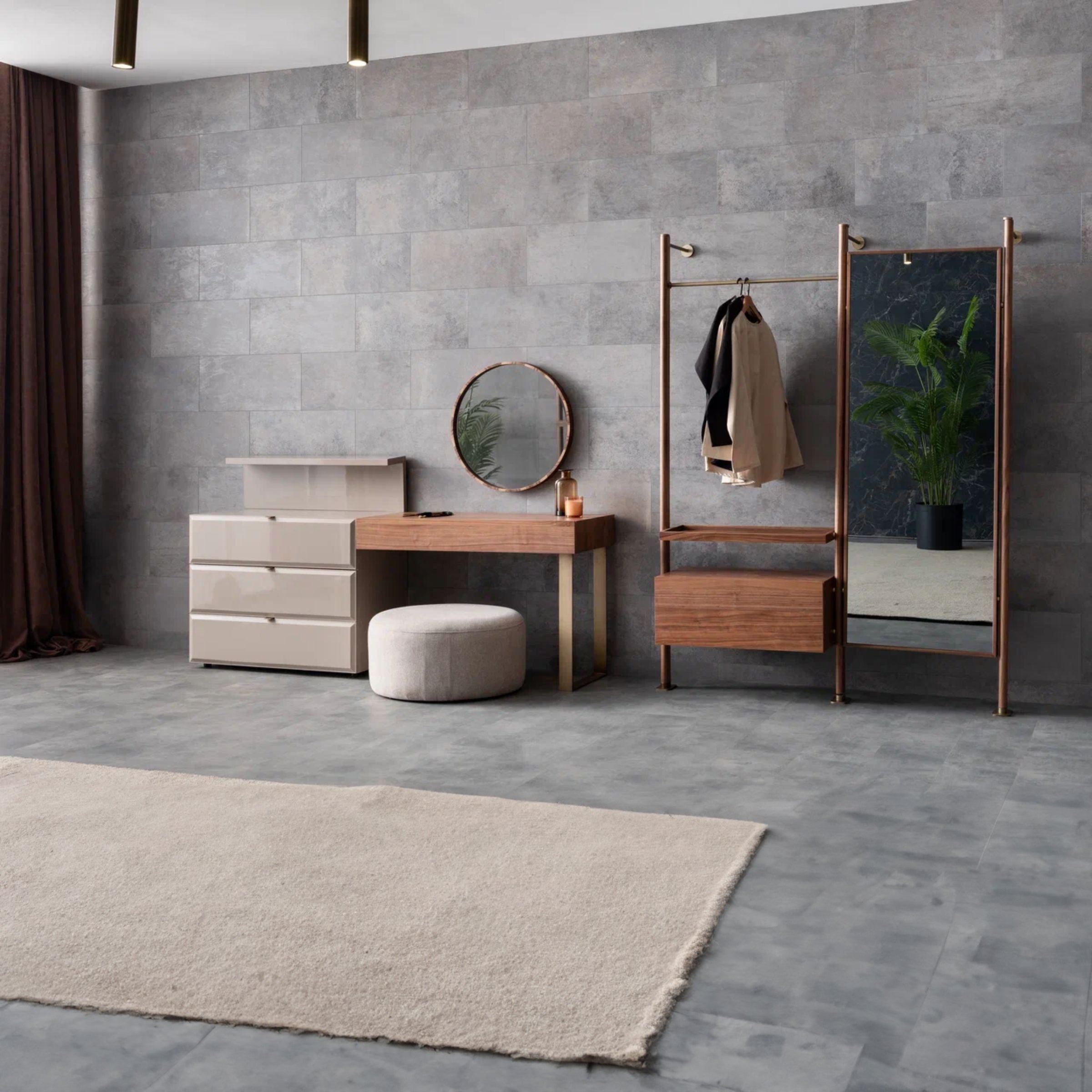 Wagon Walnut STAND MIRROR MODULE-Walnut - Mirrors - ebarza Furniture UAE | Shop Modern Furniture in Abu Dhabi & Dubai - مفروشات ايبازرا في الامارات | تسوق اثاث عصري وديكورات مميزة في دبي وابوظبي