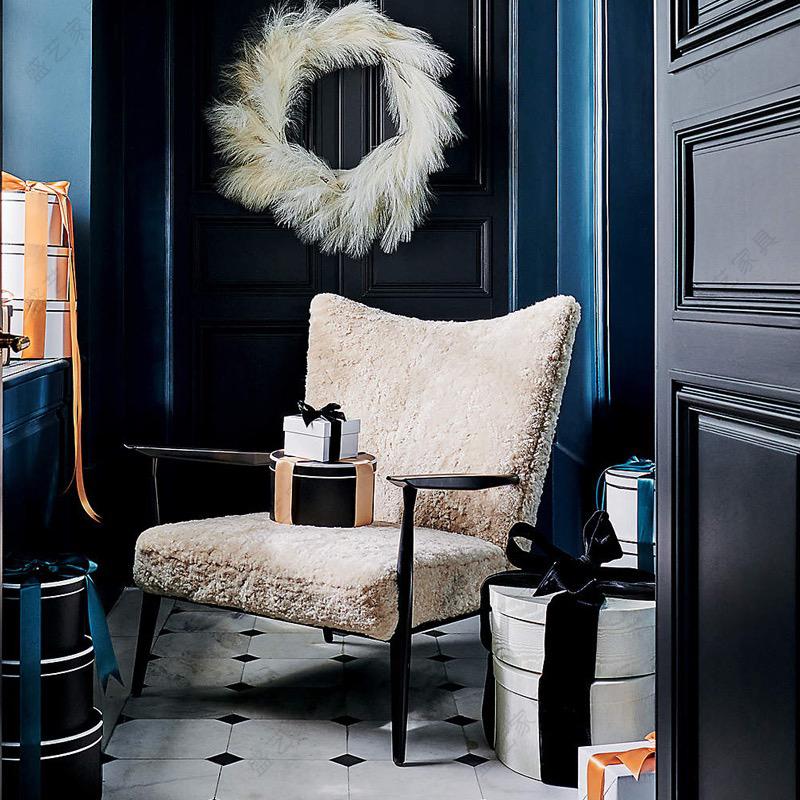 Metal Arm Accent Chair-Crème 18080E - Lounge Chairs - ebarza Furniture UAE | Shop Modern Furniture in Abu Dhabi & Dubai - مفروشات ايبازرا في الامارات | تسوق اثاث عصري وديكورات مميزة في دبي وابوظبي