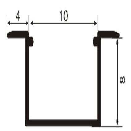 8mm Thickness (1.8cm) U Shaped Aluminum Profile - Black - PR0042 - wall-panels-profiles - ebarza Furniture UAE | Shop Modern Furniture in Abu Dhabi & Dubai - مفروشات ايبازرا في الامارات | تسوق اثاث عصري وديكورات مميزة في دبي وابوظبي