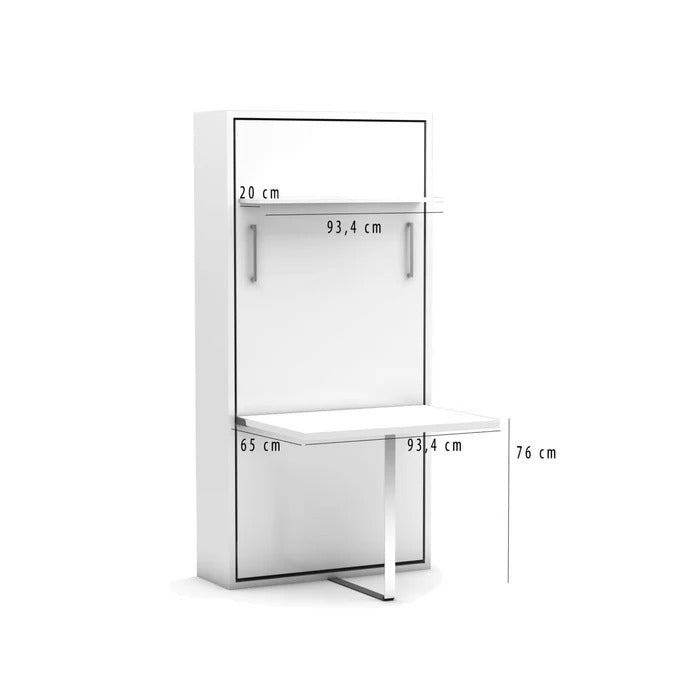 Happy Wall Bed with Desk and Mattress - 1101-BD - Bedsteads - ebarza Furniture UAE | Shop Modern Furniture in Abu Dhabi & Dubai - مفروشات ايبازرا في الامارات | تسوق اثاث عصري وديكورات مميزة في دبي وابوظبي