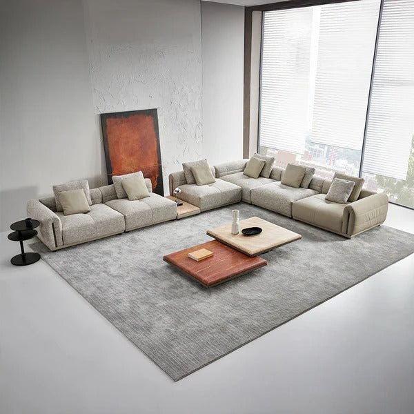 Quadro L-Shape sofa B-SF093-LS - Sofas - ebarza Furniture UAE | Shop Modern Furniture in Abu Dhabi & Dubai - مفروشات ايبازرا في الامارات | تسوق اثاث عصري وديكورات مميزة في دبي وابوظبي