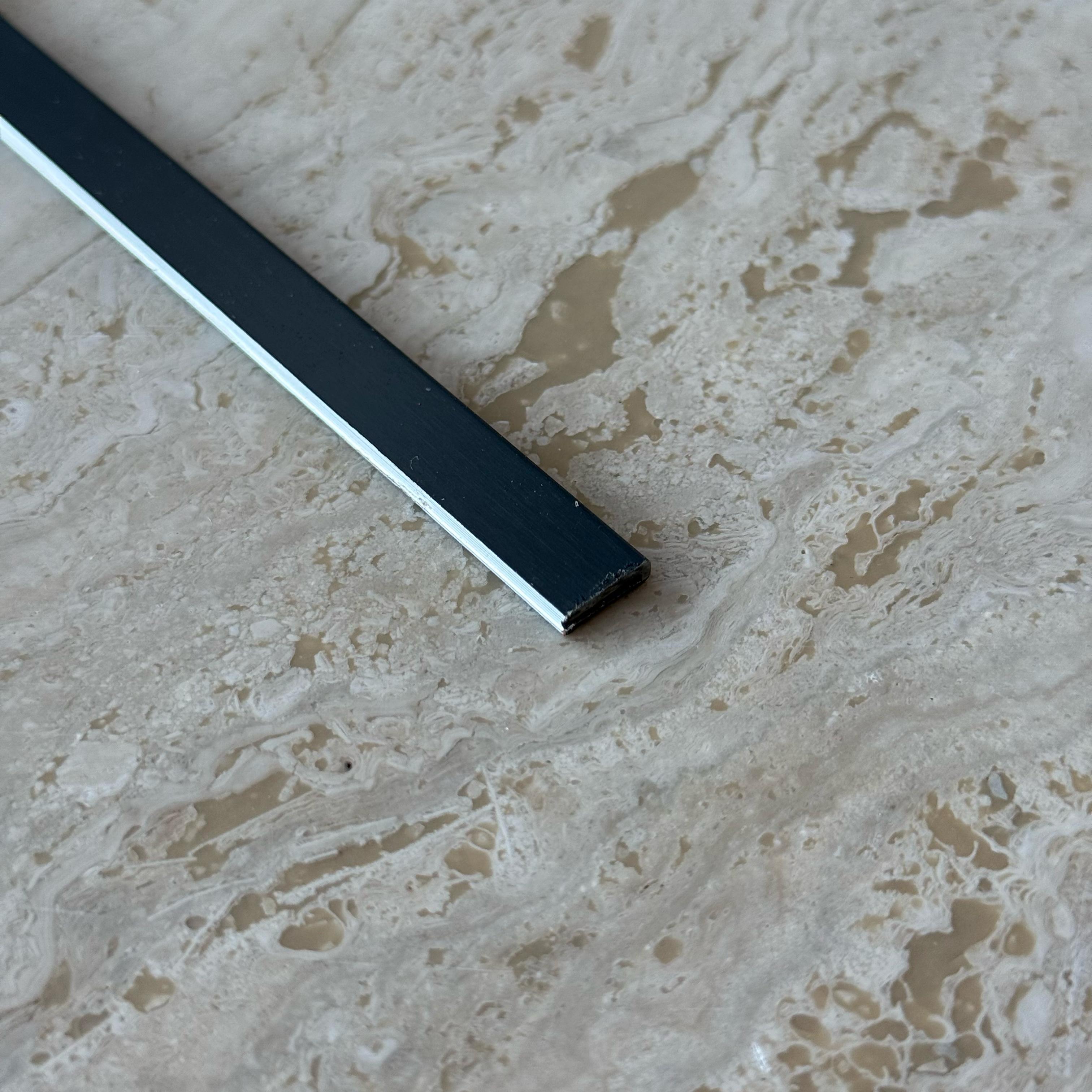 0.8mm Thickness (1cm) Stainless Steel U-Shape Profile - Black - PR0058 - wall-panels-profiles - ebarza Furniture UAE | Shop Modern Furniture in Abu Dhabi & Dubai - مفروشات ايبازرا في الامارات | تسوق اثاث عصري وديكورات مميزة في دبي وابوظبي