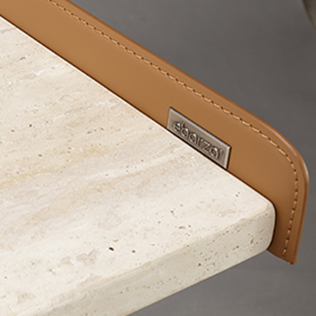 White Travertine Desk With Drawer T533-1(200CM) - Office Desks - ebarza Furniture UAE | Shop Modern Furniture in Abu Dhabi & Dubai - مفروشات ايبازرا في الامارات | تسوق اثاث عصري وديكورات مميزة في دبي وابوظبي