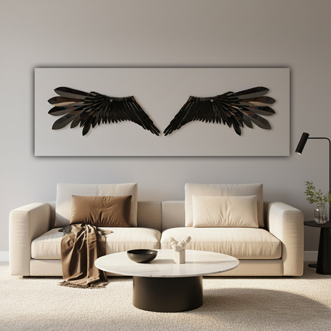 Wing Span Hand Crafted Stainless Steel Artwork BG20250023 - Artwork - ebarza Furniture UAE | Shop Modern Furniture in Abu Dhabi & Dubai - مفروشات ايبازرا في الامارات | تسوق اثاث عصري وديكورات مميزة في دبي وابوظبي