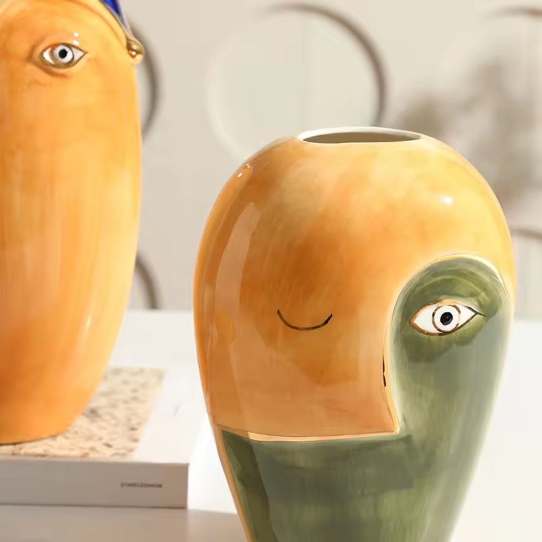 Wisdom Eye Vase-B FD-D24051B - Vases - ebarza Furniture UAE | Shop Modern Furniture in Abu Dhabi & Dubai - مفروشات ايبازرا في الامارات | تسوق اثاث عصري وديكورات مميزة في دبي وابوظبي