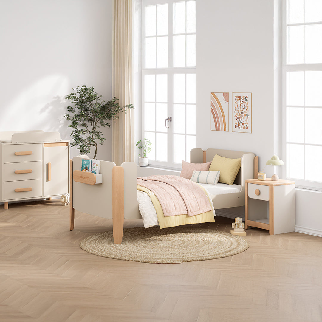 Yarra Guarded Kids Single Bed (mattress size 188x90x14CM) BK-YAGSB/TEBH - Kids Beds - ebarza Furniture UAE | Shop Modern Furniture in Abu Dhabi & Dubai - مفروشات ايبازرا في الامارات | تسوق اثاث عصري وديكورات مميزة في دبي وابوظبي