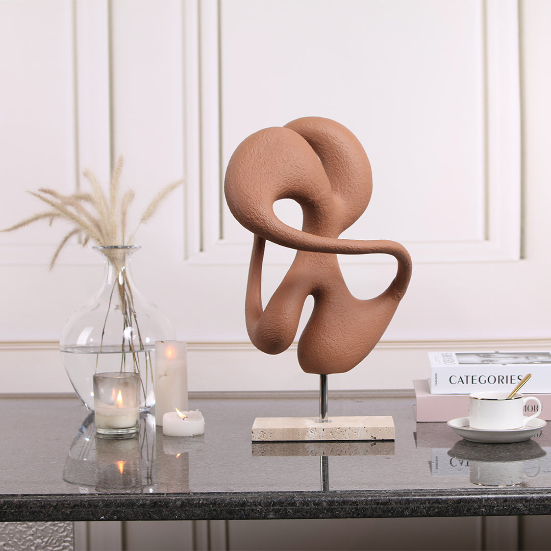 Abstract Sculpture KA3099A - Home Decor Figurines - ebarza Furniture UAE | Shop Modern Furniture in Abu Dhabi & Dubai - مفروشات ايبازرا في الامارات | تسوق اثاث عصري وديكورات مميزة في دبي وابوظبي