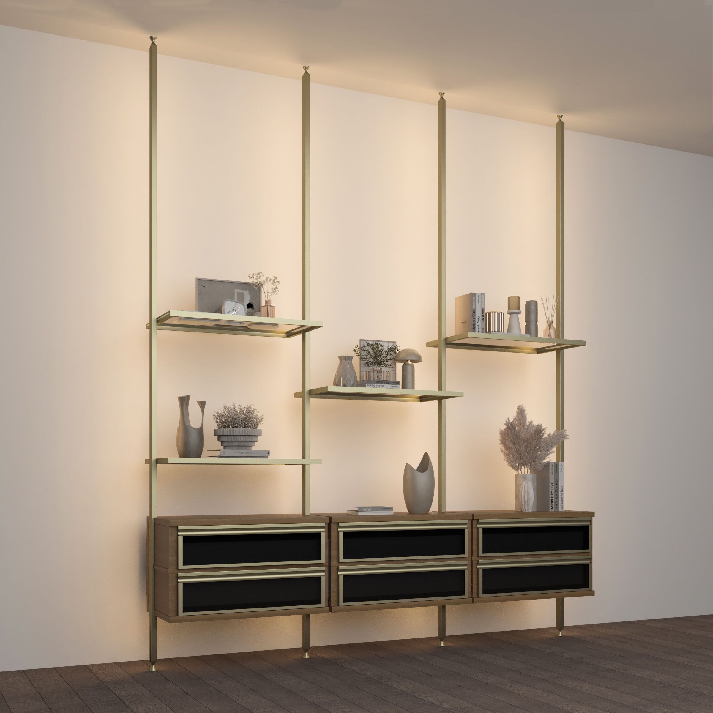 Antik Closet/Cabinet GLASS SHELF 100 cm ANTIK COLOR SUNLIGHT LED 3m WIRE - Shelves - ebarza Furniture UAE | Shop Modern Furniture in Abu Dhabi & Dubai - مفروشات ايبازرا في الامارات | تسوق اثاث عصري وديكورات مميزة في دبي وابوظبي