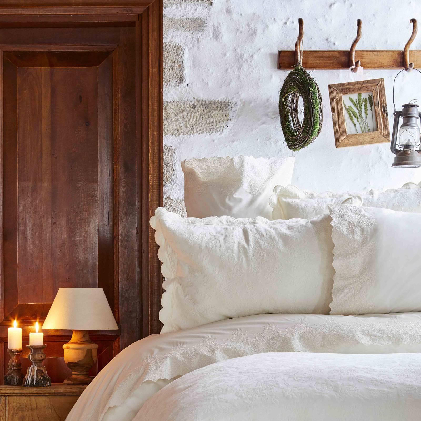 Alice Krem Cift Set 200.12.01.0099 - Bedding - ebarza Furniture UAE | Shop Modern Furniture in Abu Dhabi & Dubai - مفروشات ايبازرا في الامارات | تسوق اثاث عصري وديكورات مميزة في دبي وابوظبي