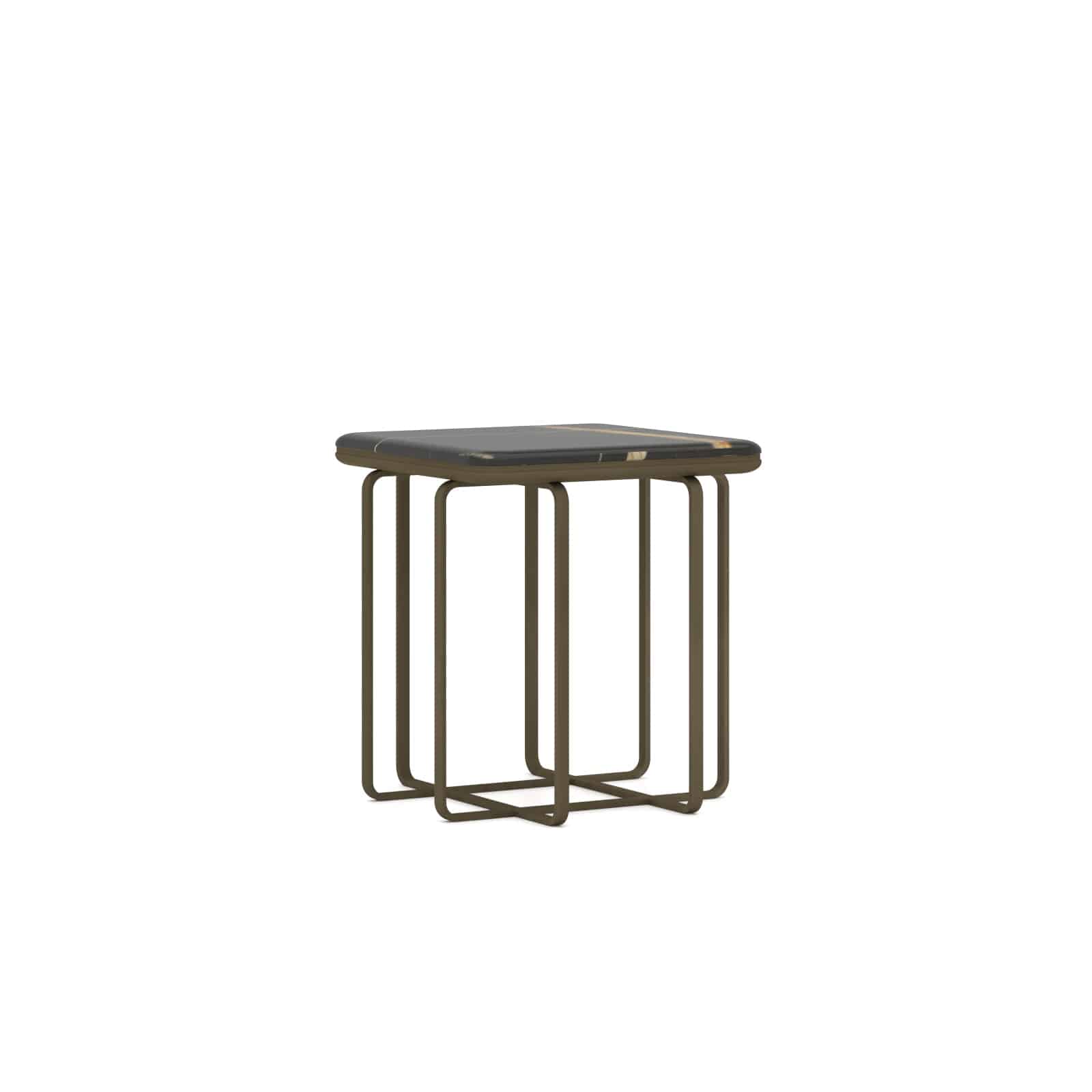 Amber Marble Side Table Ambrst-051 - Side Tables - ebarza Furniture UAE | Shop Modern Furniture in Abu Dhabi & Dubai - مفروشات ايبازرا في الامارات | تسوق اثاث عصري وديكورات مميزة في دبي وابوظبي