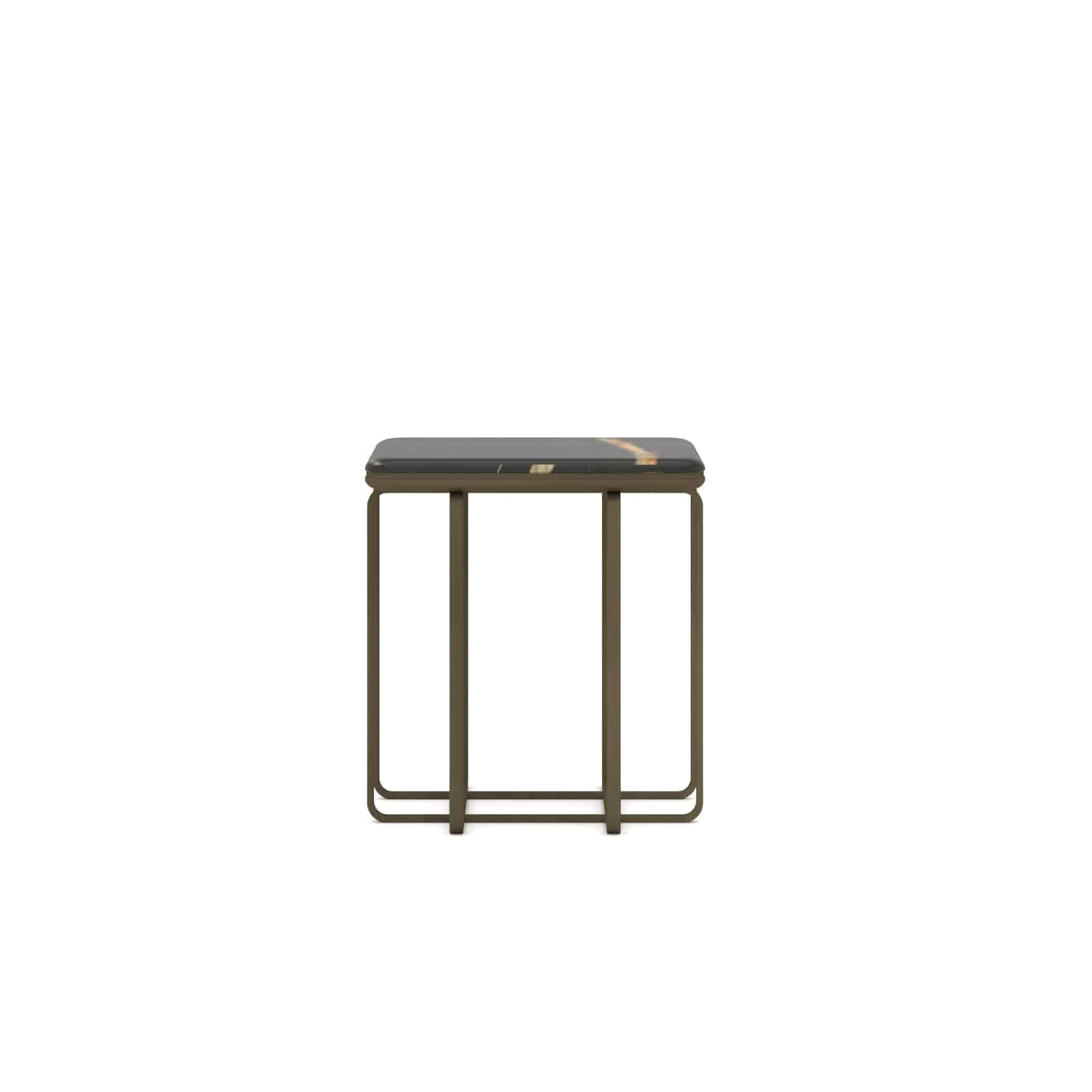 Amber Marble Side Table Ambrst-051 - Side Tables - ebarza Furniture UAE | Shop Modern Furniture in Abu Dhabi & Dubai - مفروشات ايبازرا في الامارات | تسوق اثاث عصري وديكورات مميزة في دبي وابوظبي