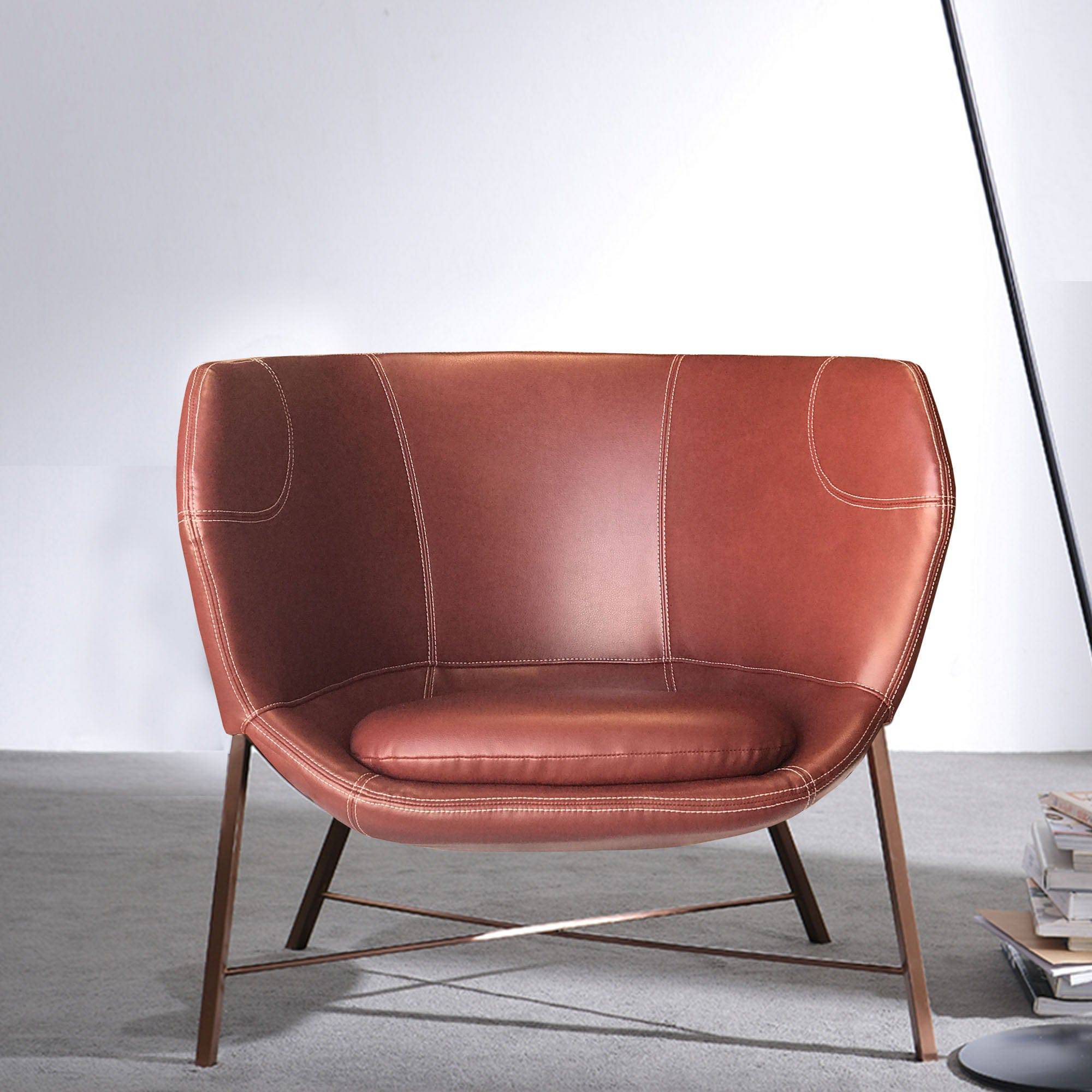 Aprilia Armchair Chair LC020-Br - Armchairs - ebarza Furniture UAE | Shop Modern Furniture in Abu Dhabi & Dubai - مفروشات ايبازرا في الامارات | تسوق اثاث عصري وديكورات مميزة في دبي وابوظبي