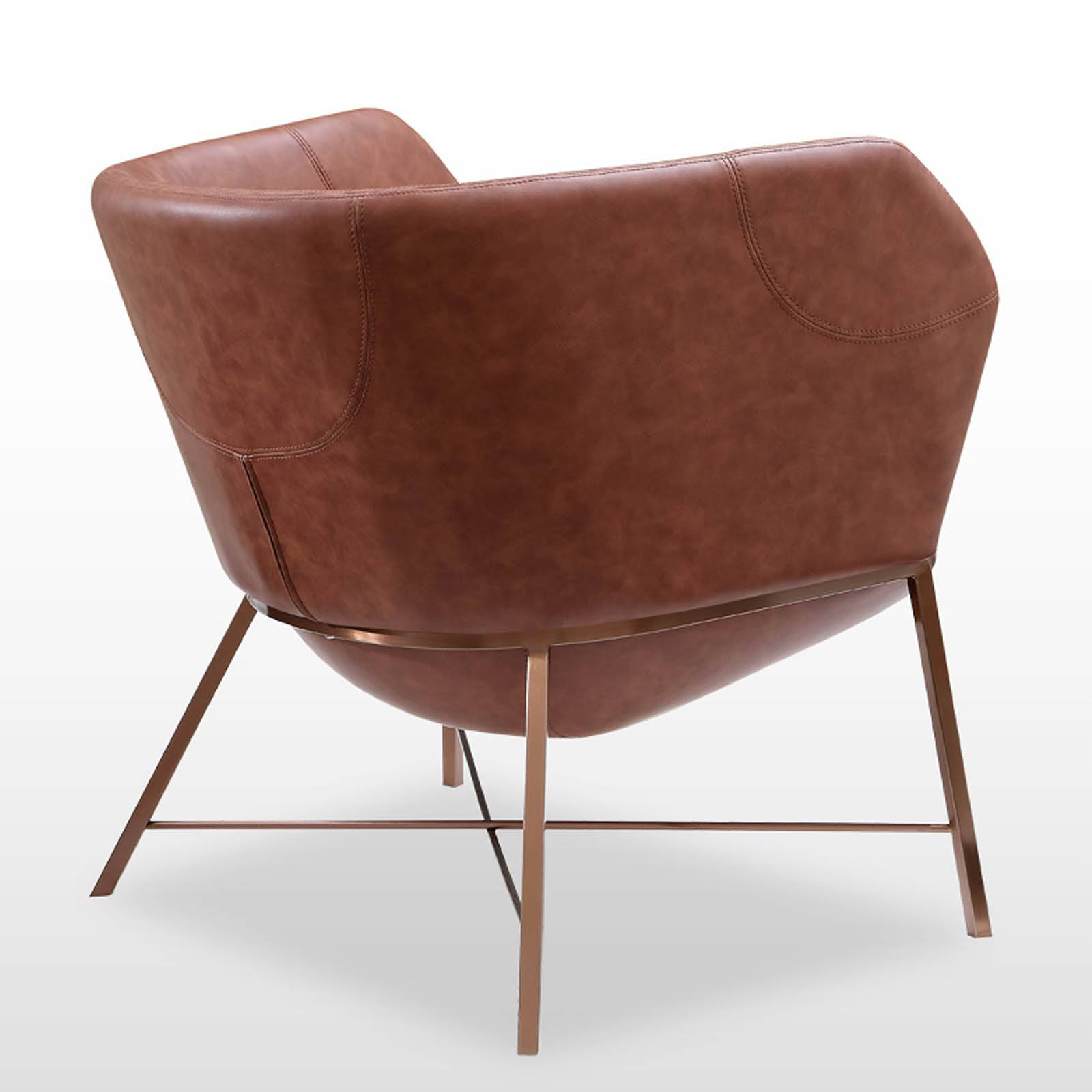 Aprilia Armchair Chair LC020-Br - Armchairs - ebarza Furniture UAE | Shop Modern Furniture in Abu Dhabi & Dubai - مفروشات ايبازرا في الامارات | تسوق اثاث عصري وديكورات مميزة في دبي وابوظبي